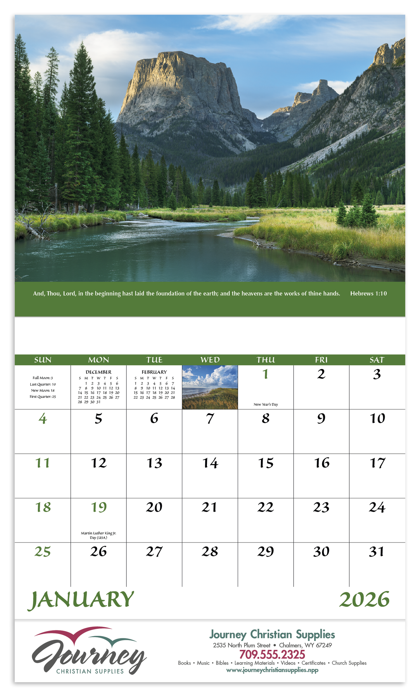 Good Value Everlasting Word Stapled Calendar-7255