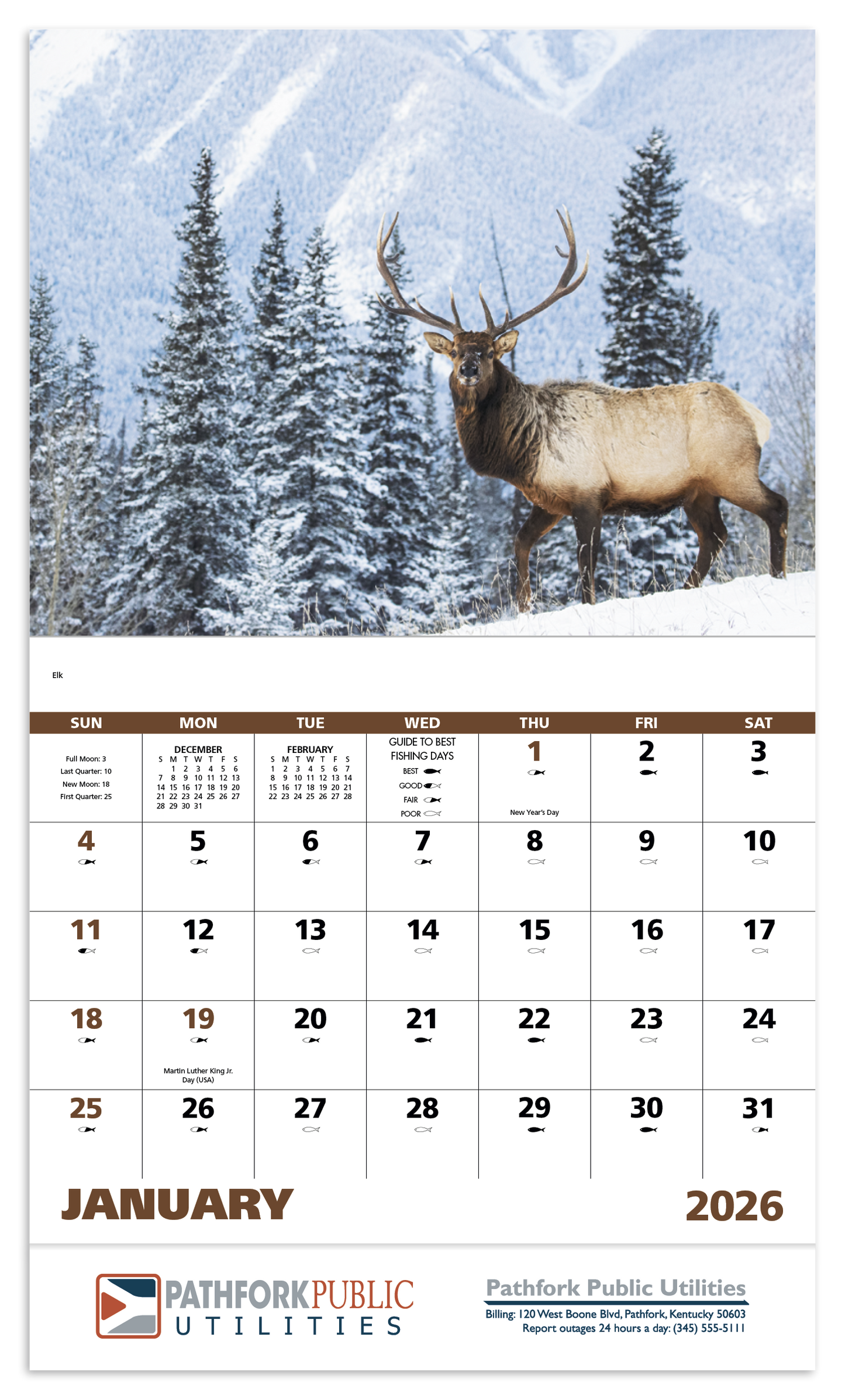 Good Value Wildlife Portraits Stapled Calendar-7263