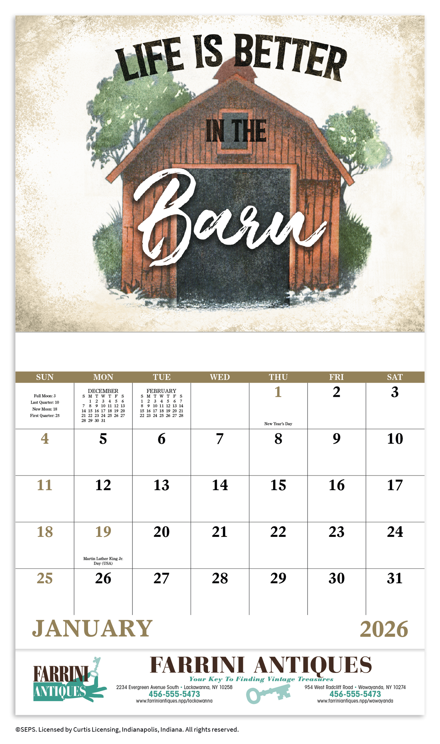 Good Value Country Days Stapled Calendar-7266