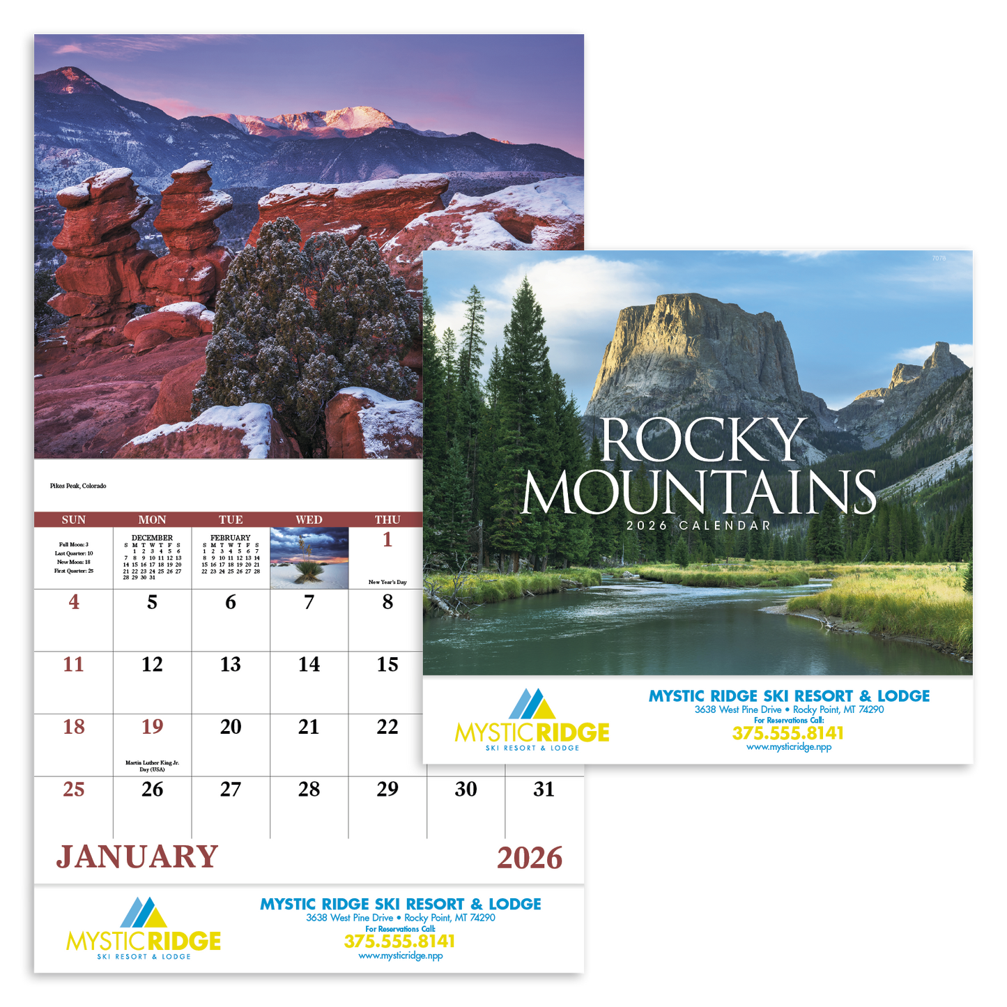 Good Value Rocky Mountains Stapled Calendar-7278