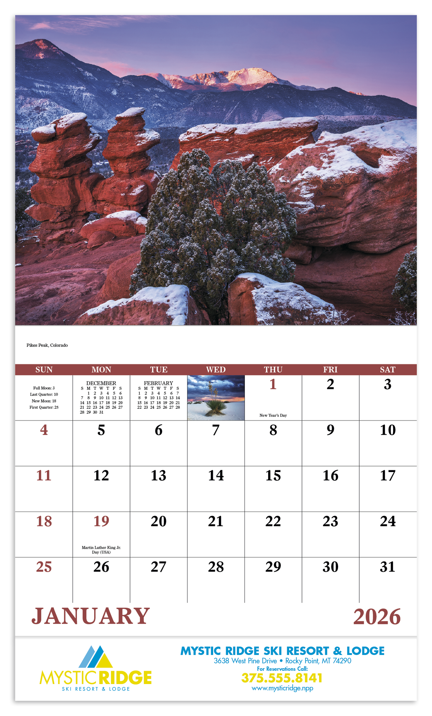 Good Value Rocky Mountains Stapled Calendar-7278
