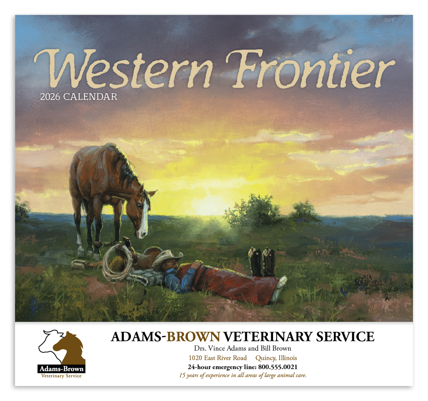 Good Value Western Frontier Stapled Calendar-7271