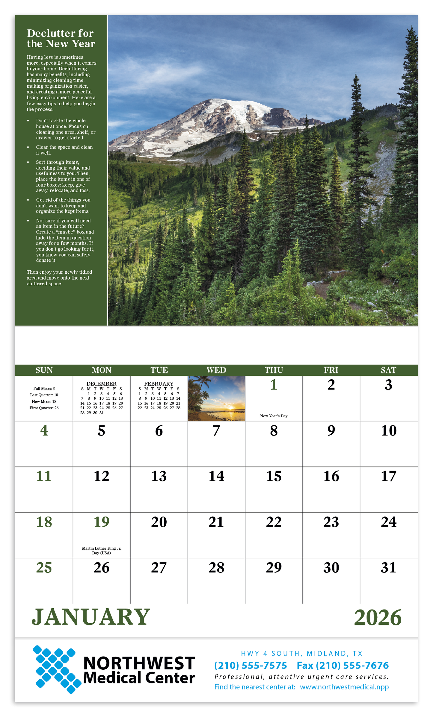 Good Value Healthy Living Stapled Calendar-7273