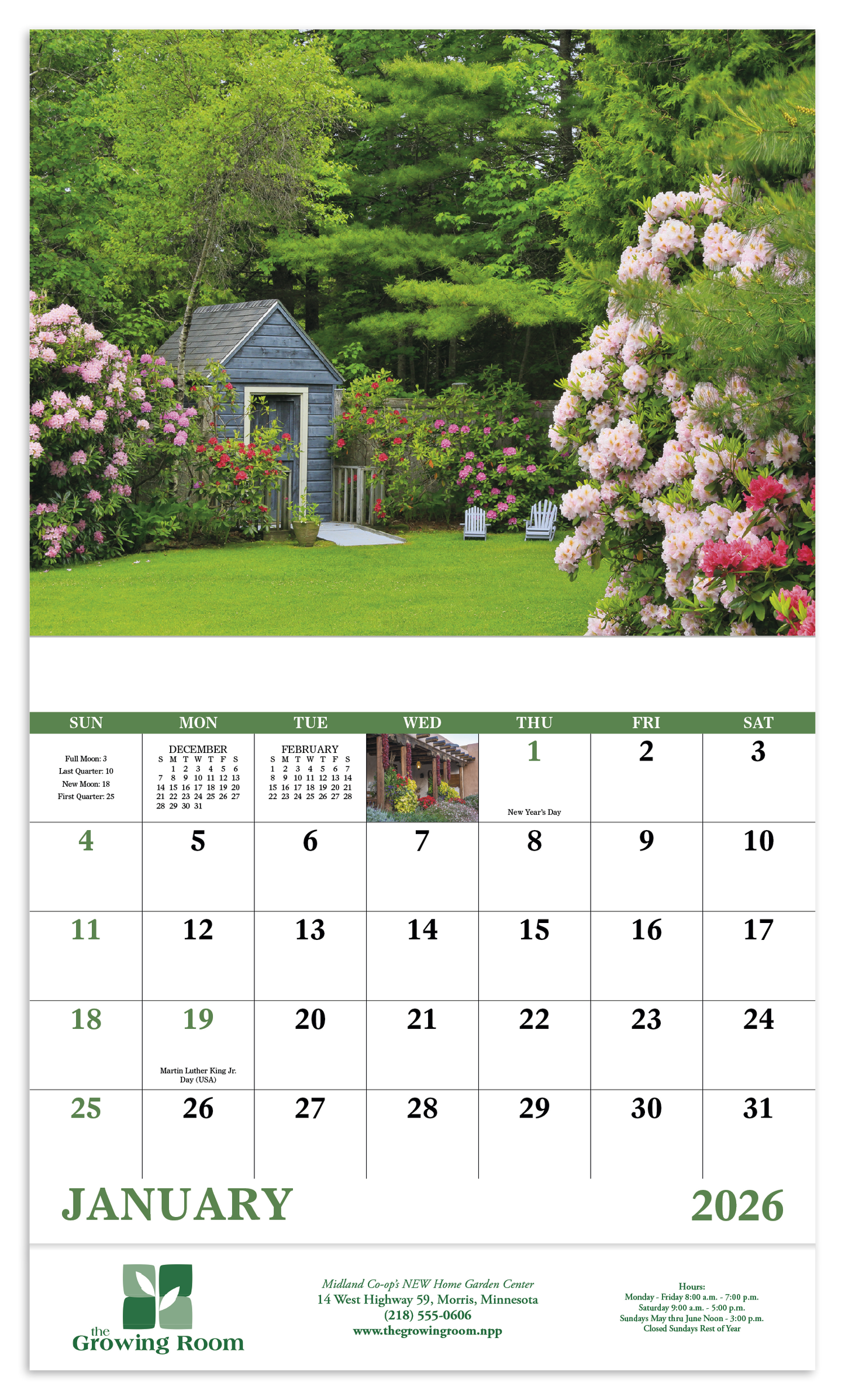 Good Value Garden Walk Stapled Calendar-7277