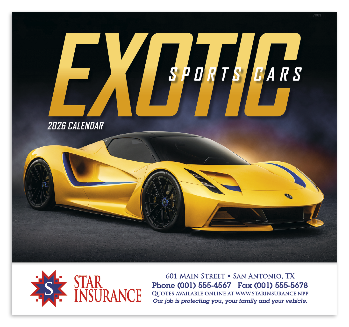 Good Value Exotic Sports Cars Stapled Calendar-7281