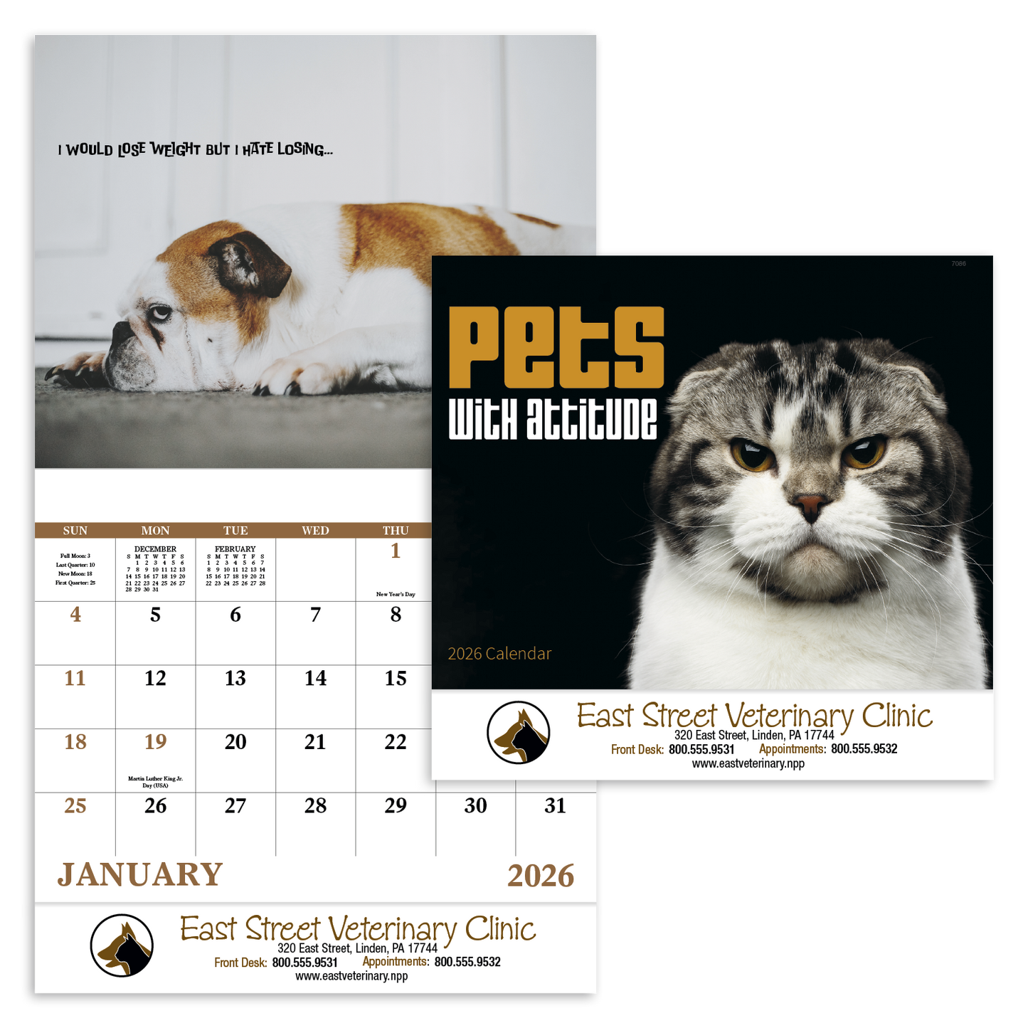 Good Value Pets with Attitude Stapled Calendar-7286