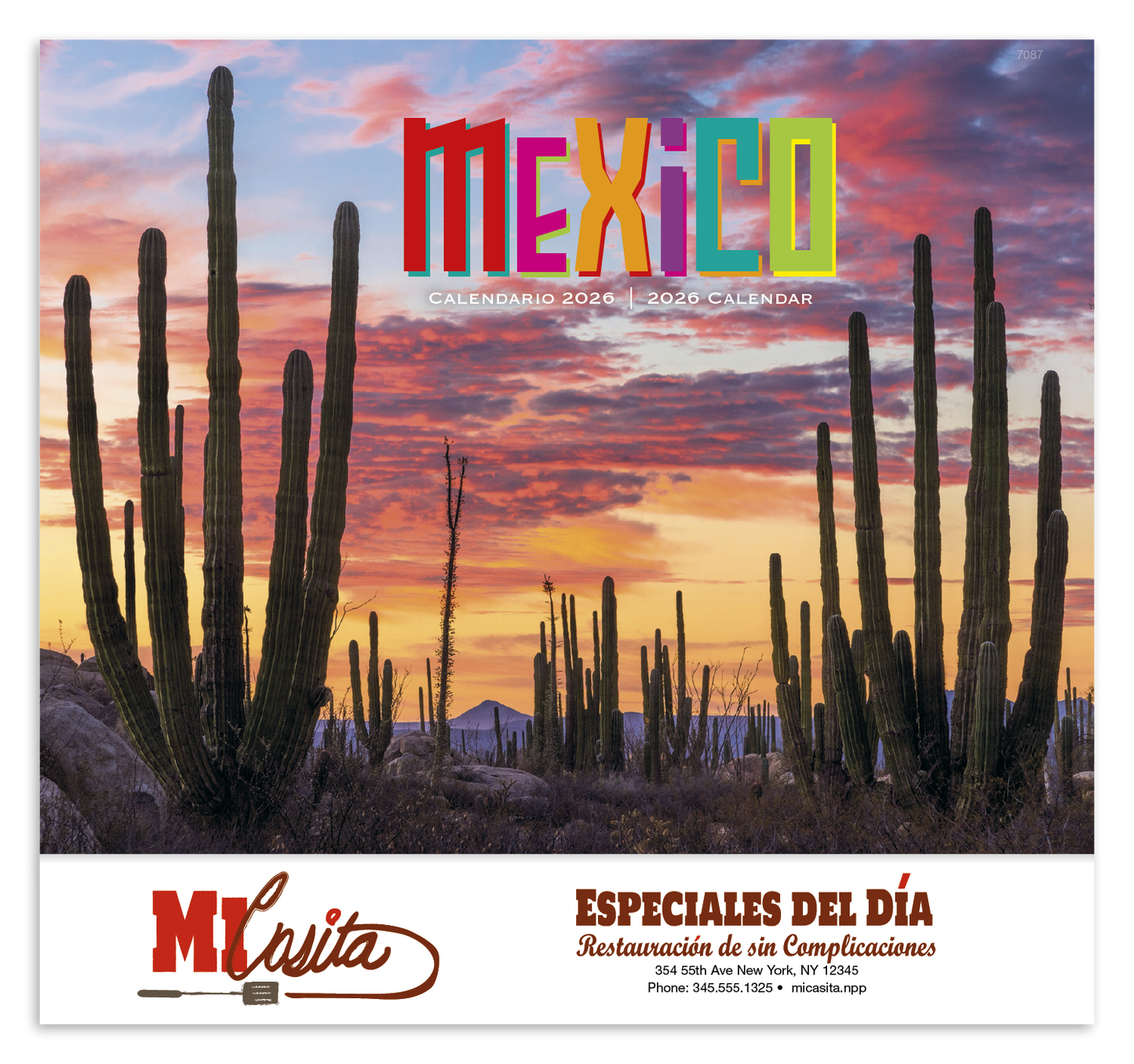 Good Value Mexico Stapled Calendar-7287
