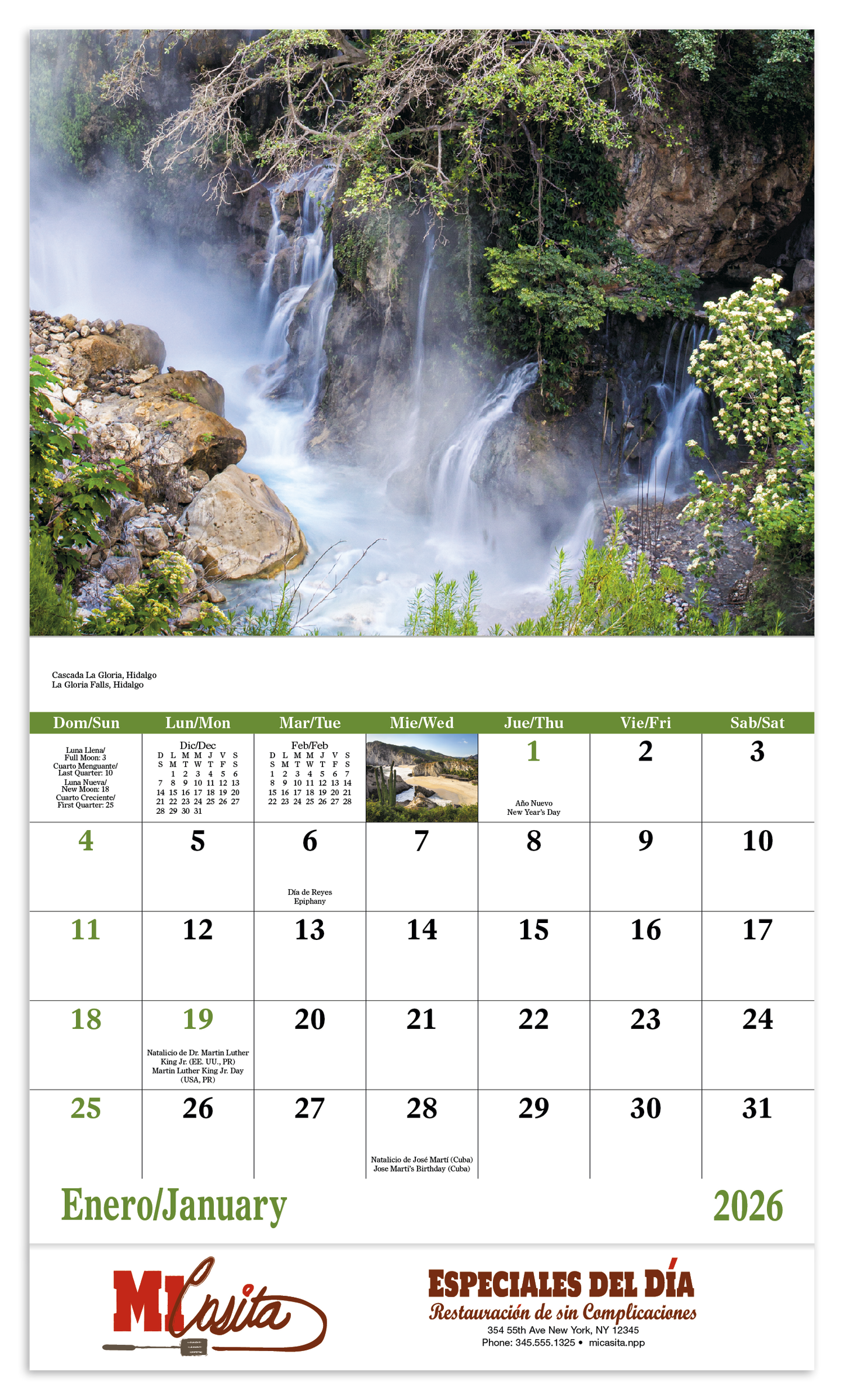 Good Value Mexico Stapled Calendar-7287