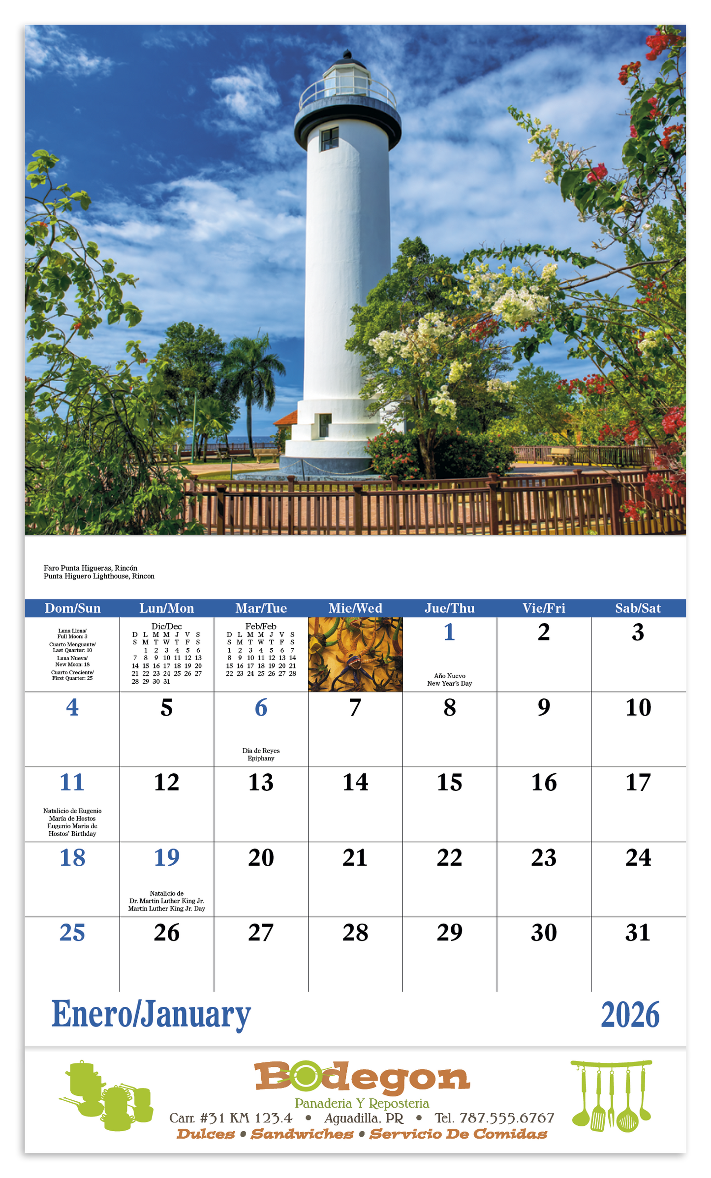 Good Value Puerto Rico Stapled Calendar-7289