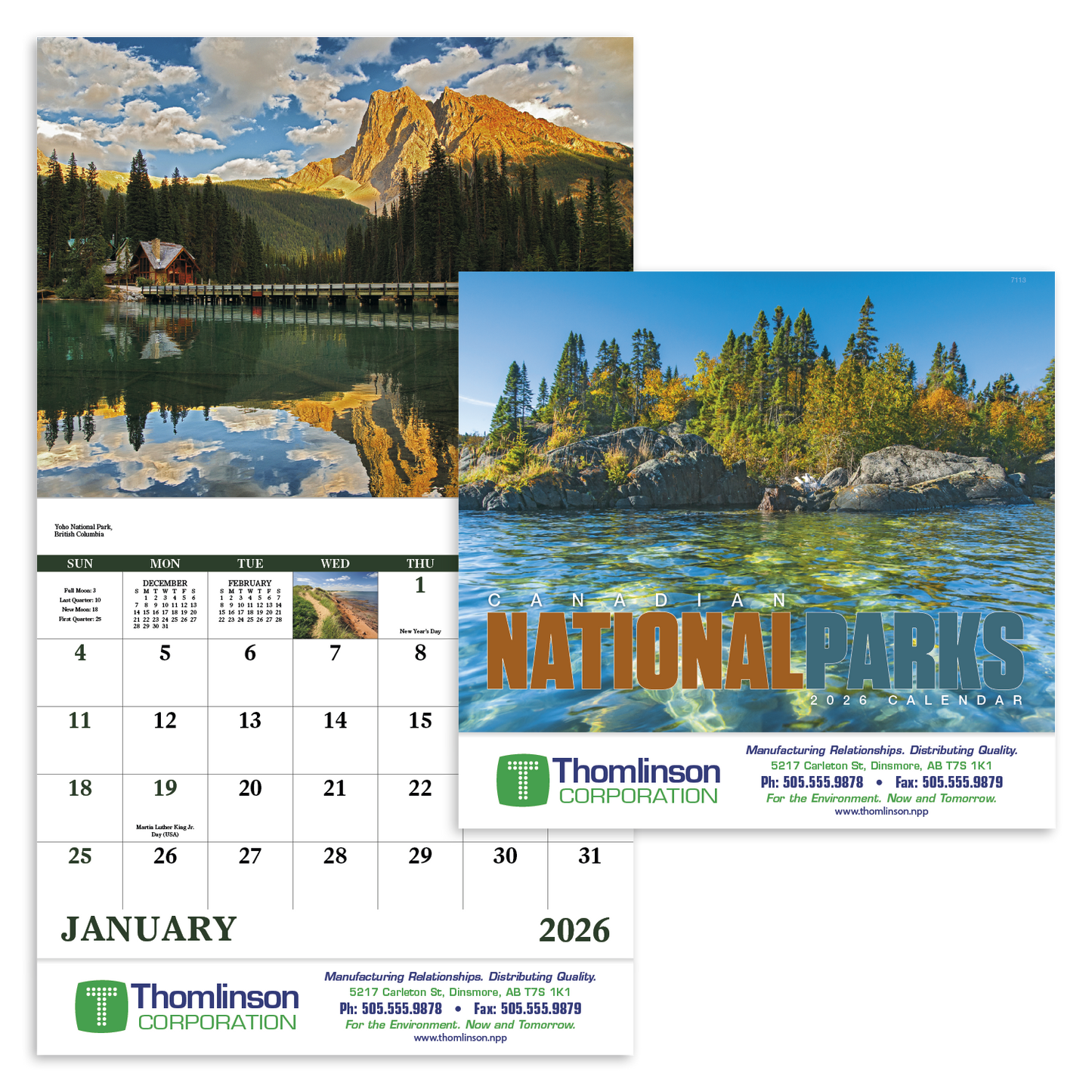 Good Value Canadian National Parks Stapled Calendar-7313