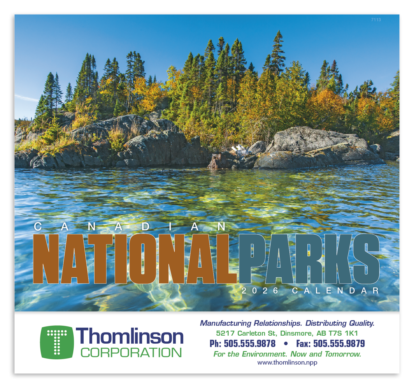 Good Value Canadian National Parks Stapled Calendar-7313
