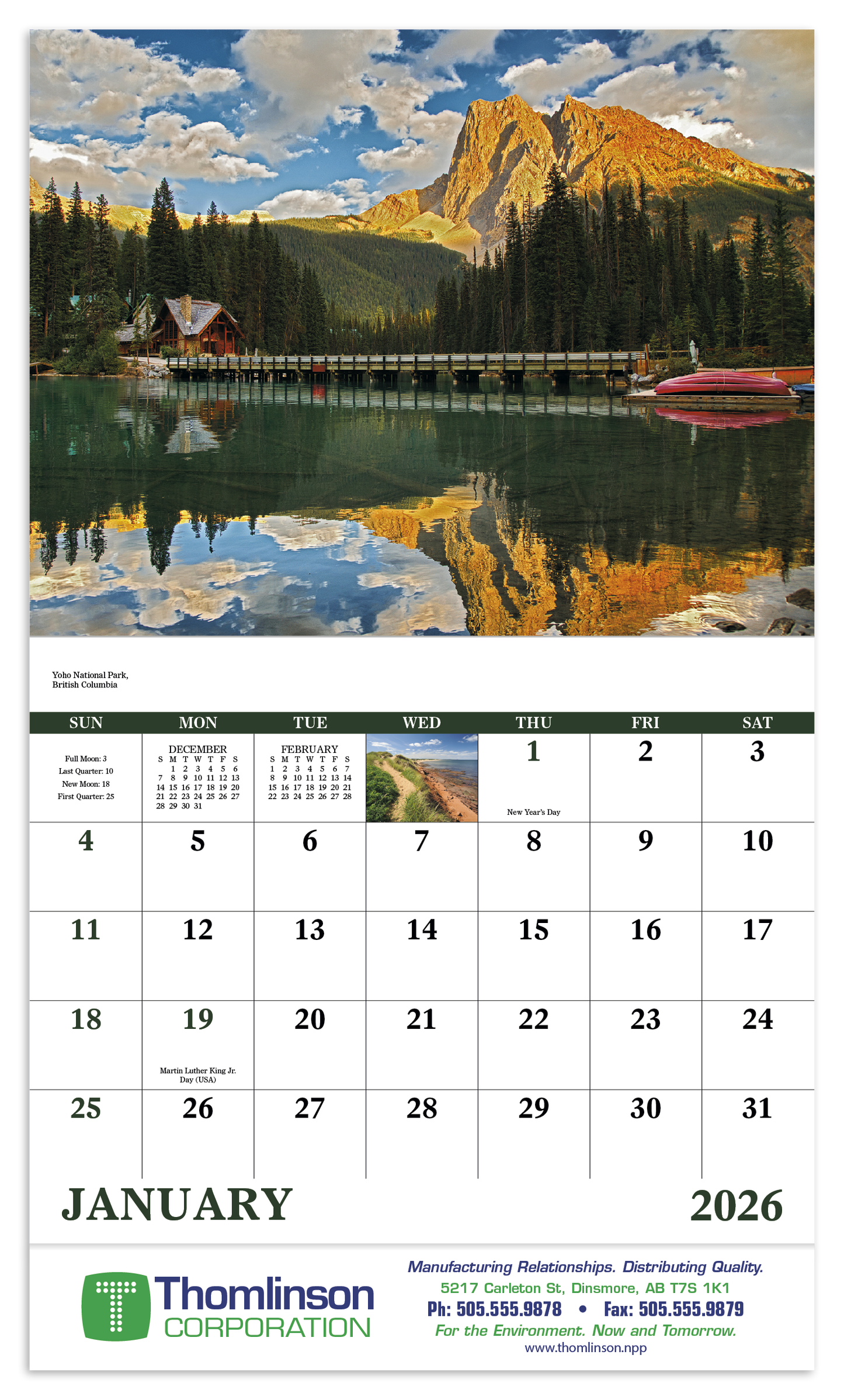 Good Value Canadian National Parks Stapled Calendar-7313