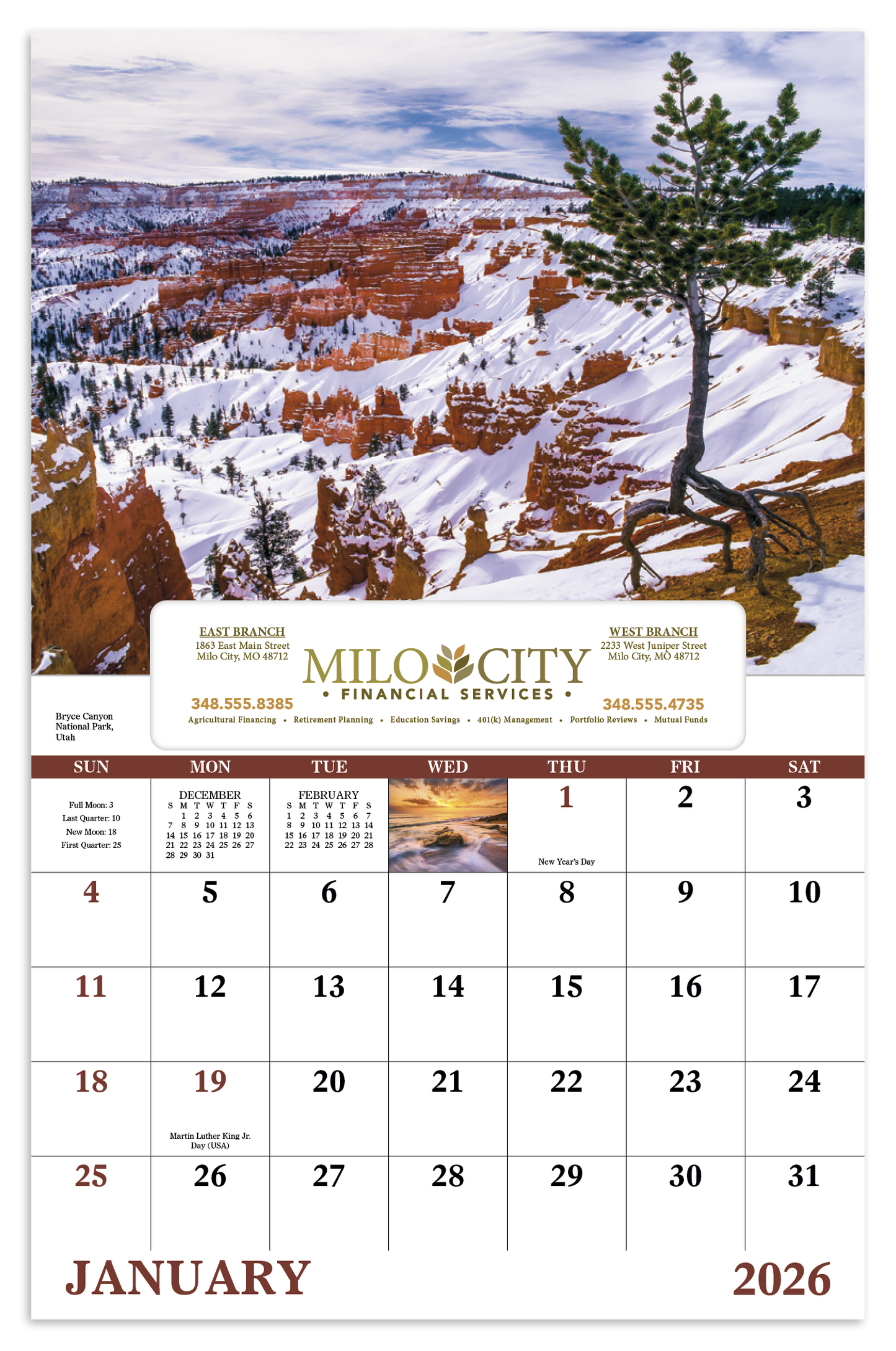 Good Value Landscapes of America Window Calendar-7501