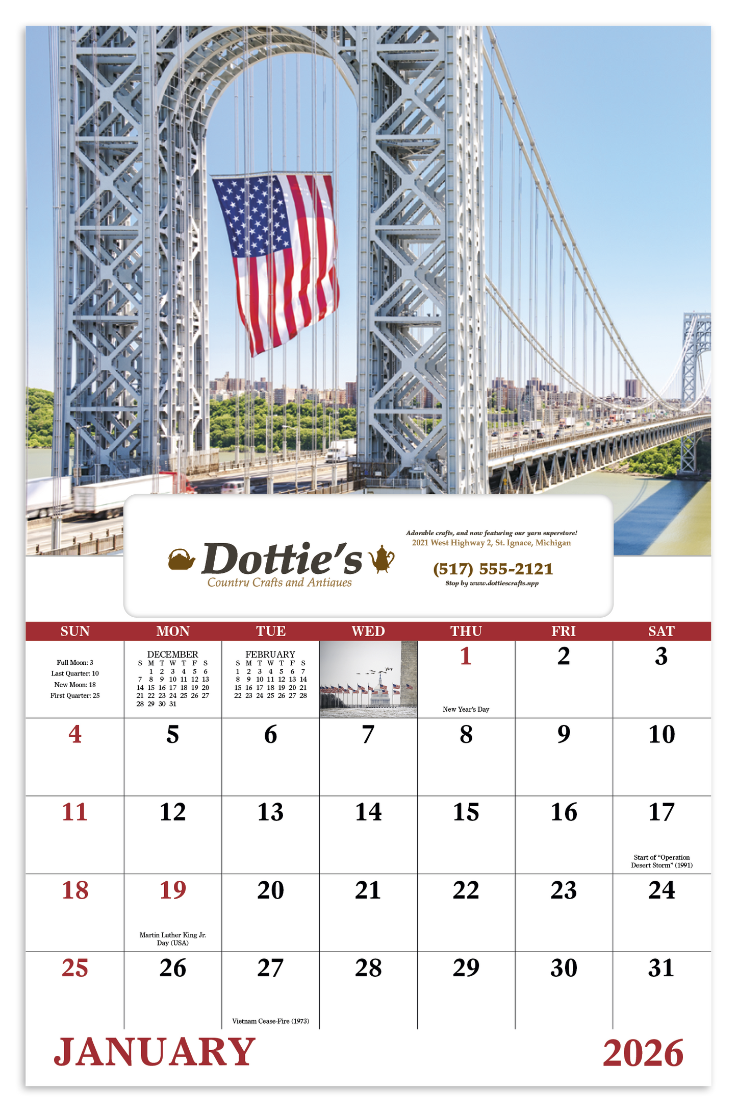 Good Value Celebrate America Window Calendar-7569