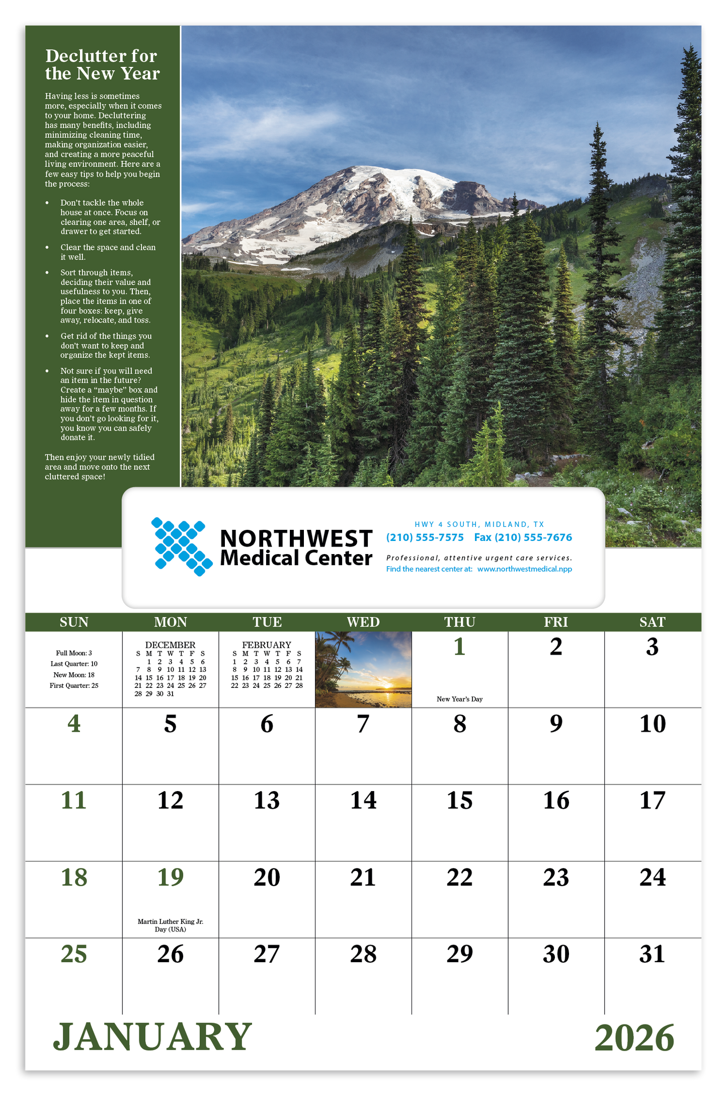 Good Value Healthy Living Window Calendar-7573