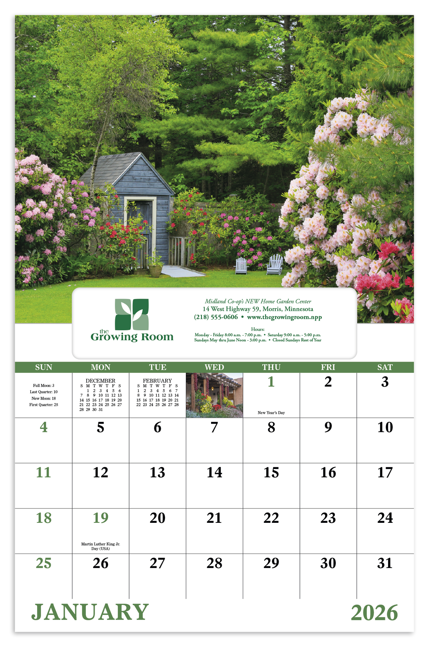 Good Value Garden Walk Window Calendar-7577