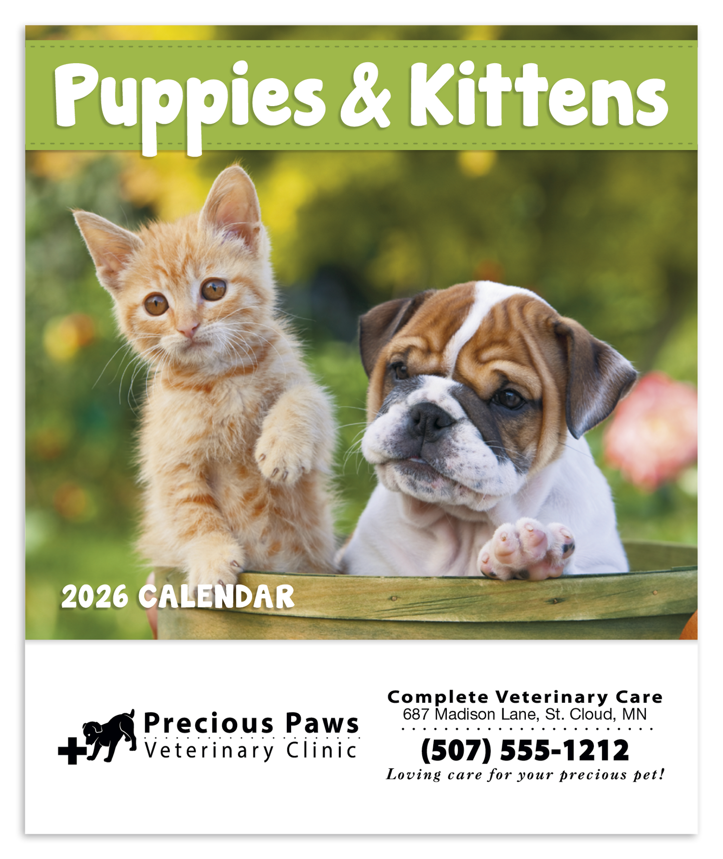Good Value Puppies Kittens Mini Calendar-7708