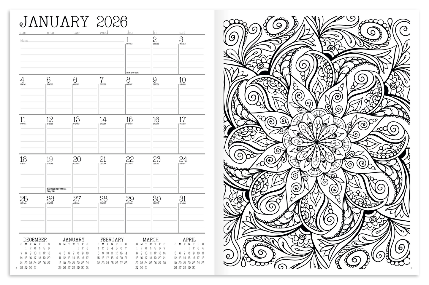 Good Value Adult Coloring Book Planner-8200