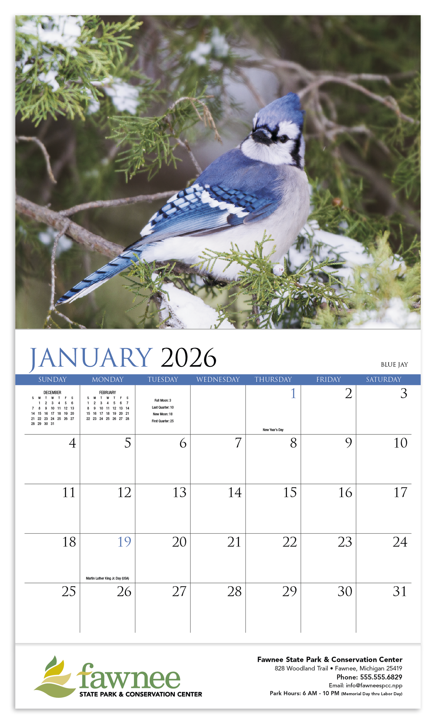 HotLine Products Songbirds Appointment Calendar Stapled-875