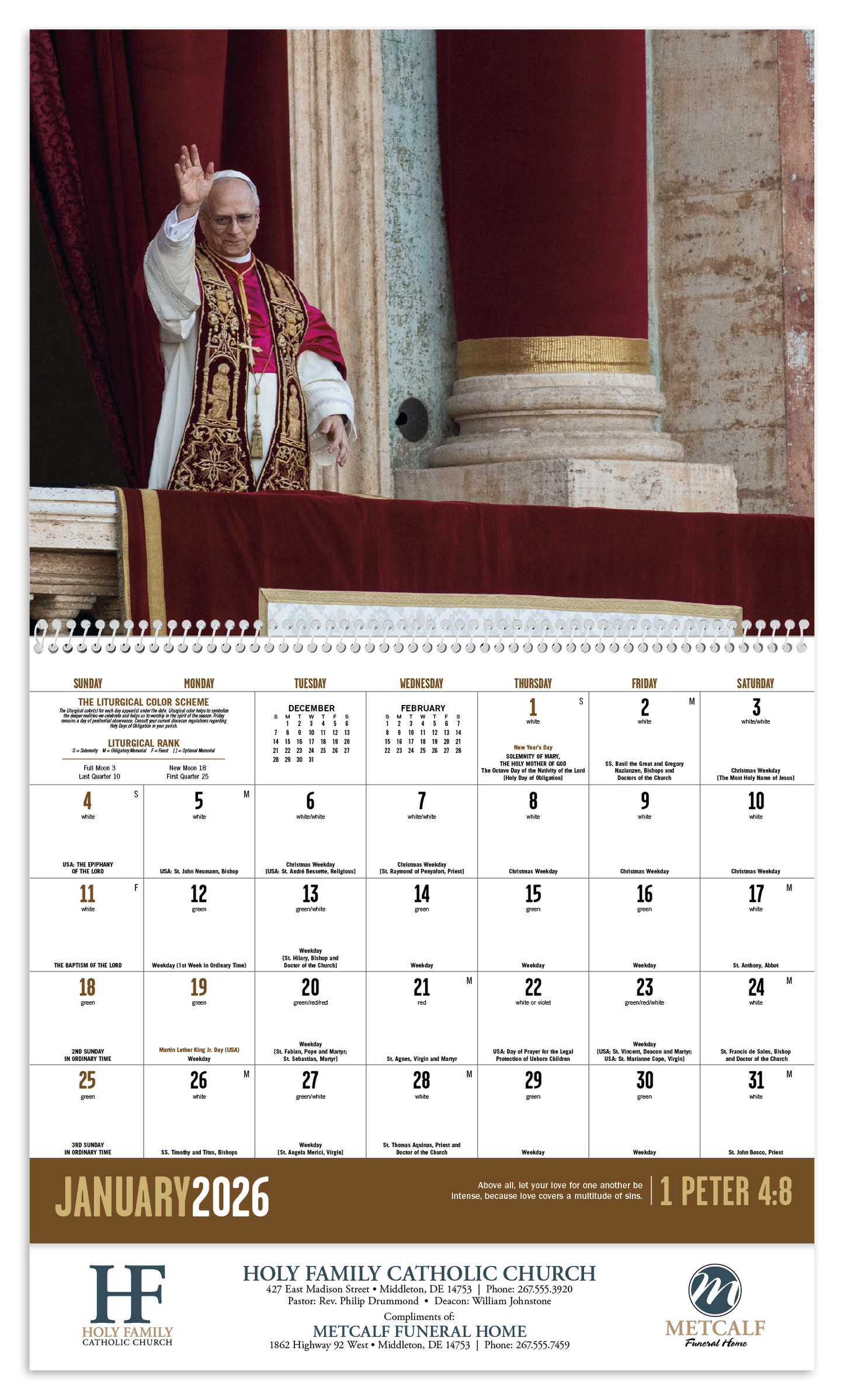 Good Value Catholic Spirit Spiral Calendar-7054