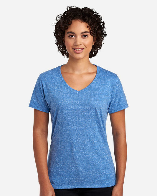 JERZEES Women's Snow Heather Jersey V-Neck T-Shirt - 88WVR