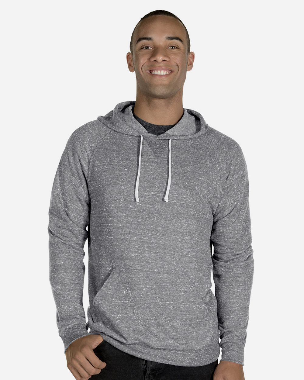 JERZEES Snow Heather French Terry Raglan Hooded Sweatshirt - 90MR
