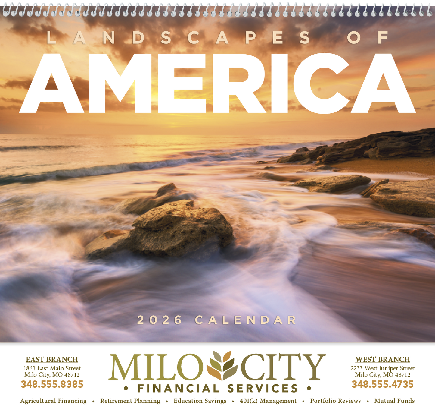 Good Value Landscapes of America Spiral Calendar-7001