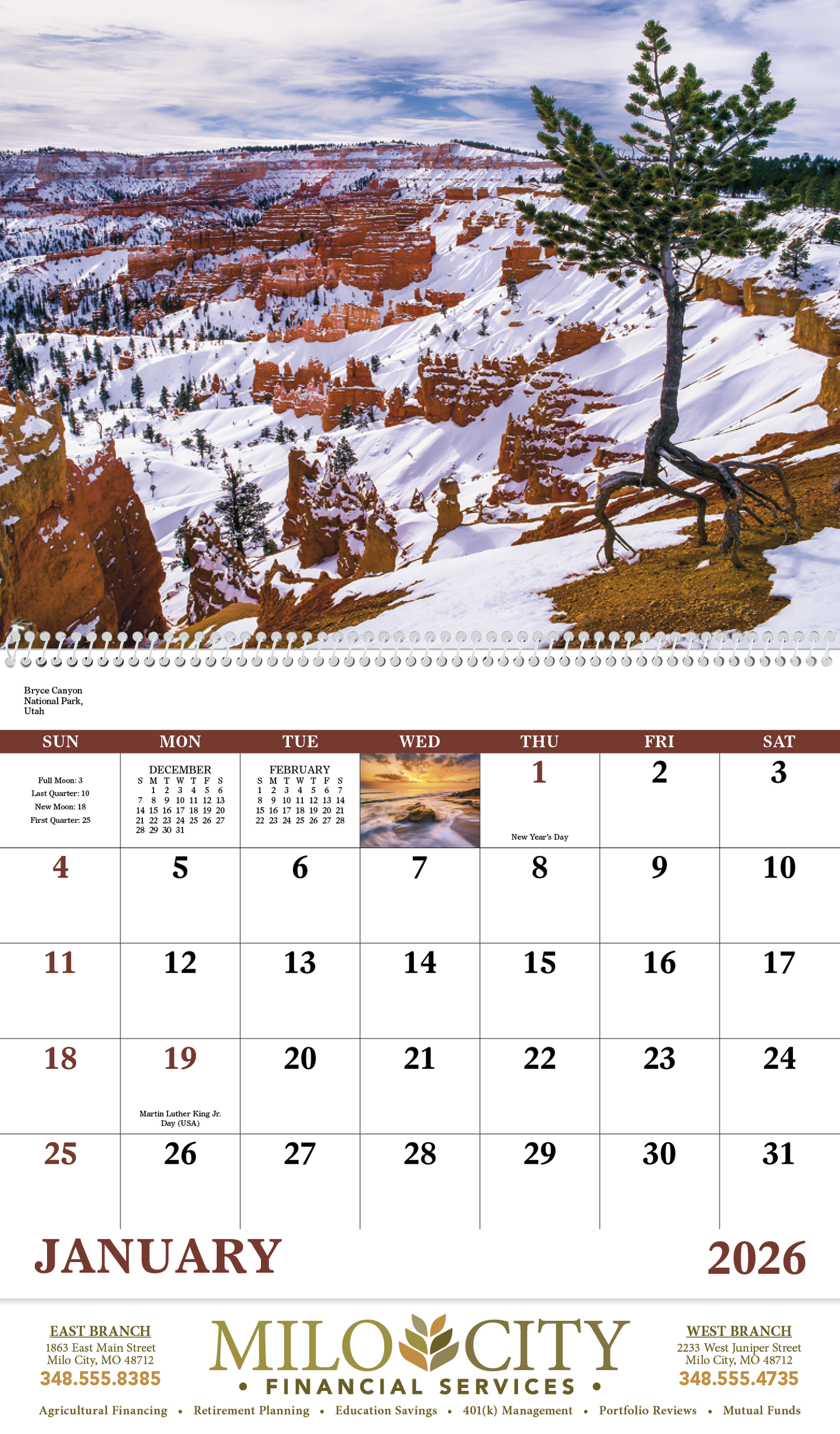 Good Value Landscapes of America Spiral Calendar-7001