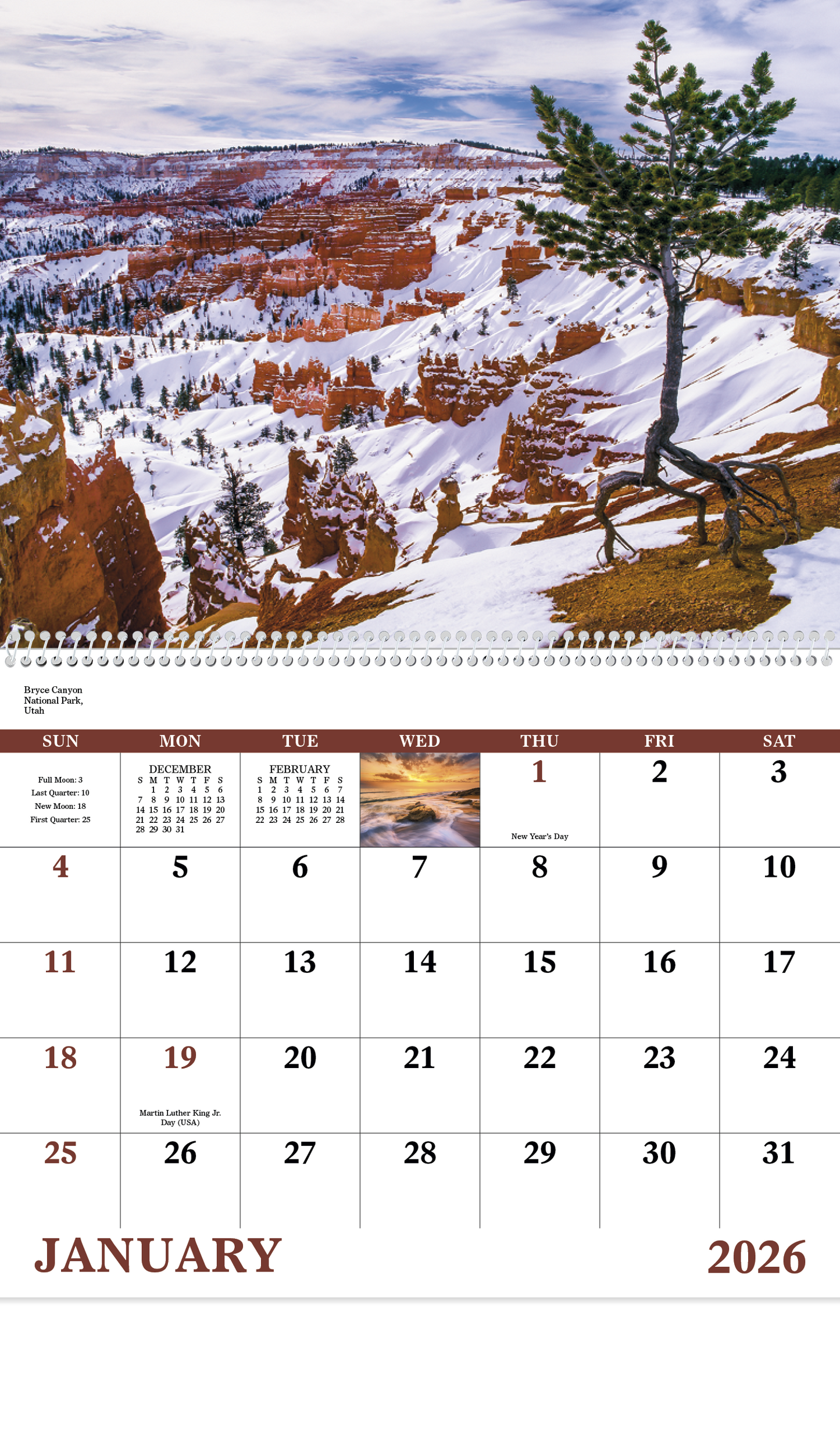 Good Value Landscapes of America Spiral Calendar-7001