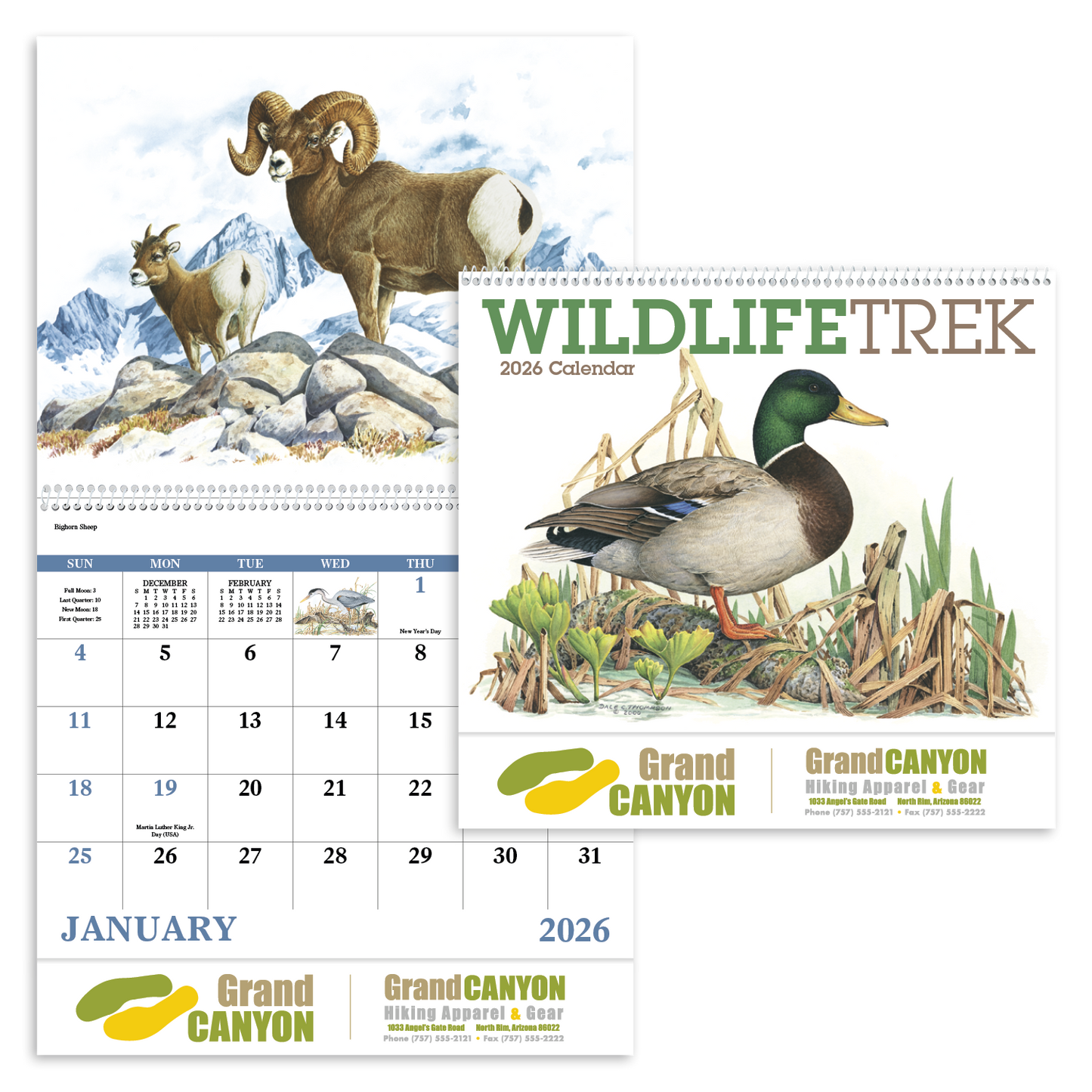 Good Value Wildlife Trek Spiral Calendar-7003