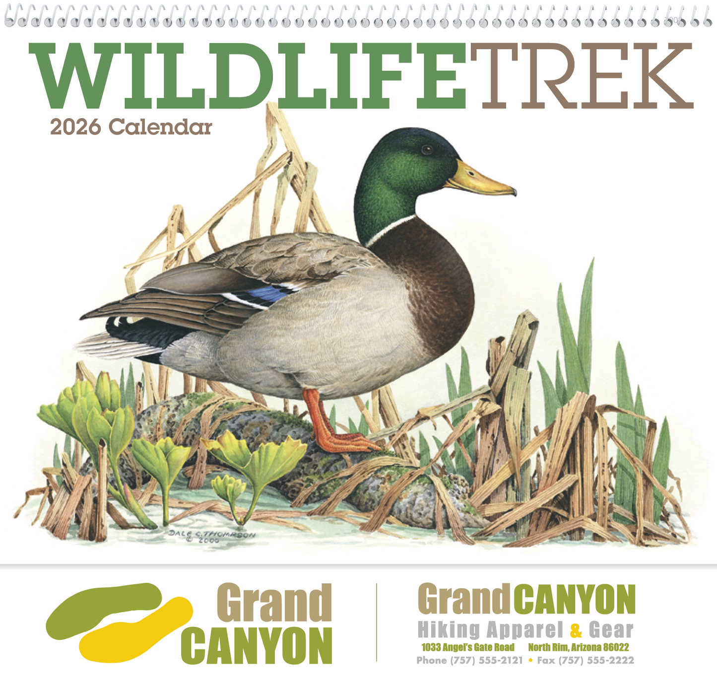 Good Value Wildlife Trek Spiral Calendar-7003