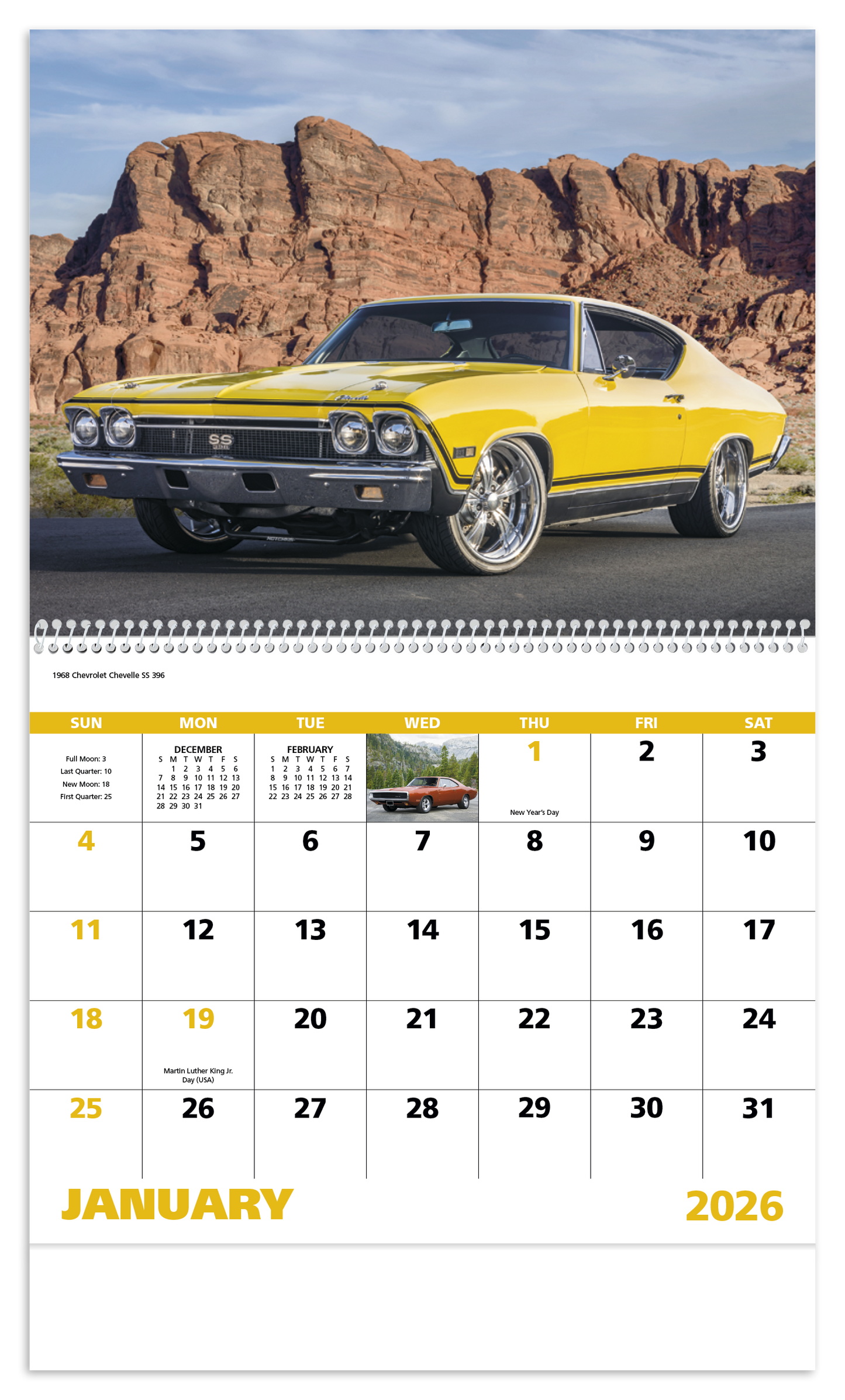 Good Value Muscle Thunder Spiral Calendar-7005