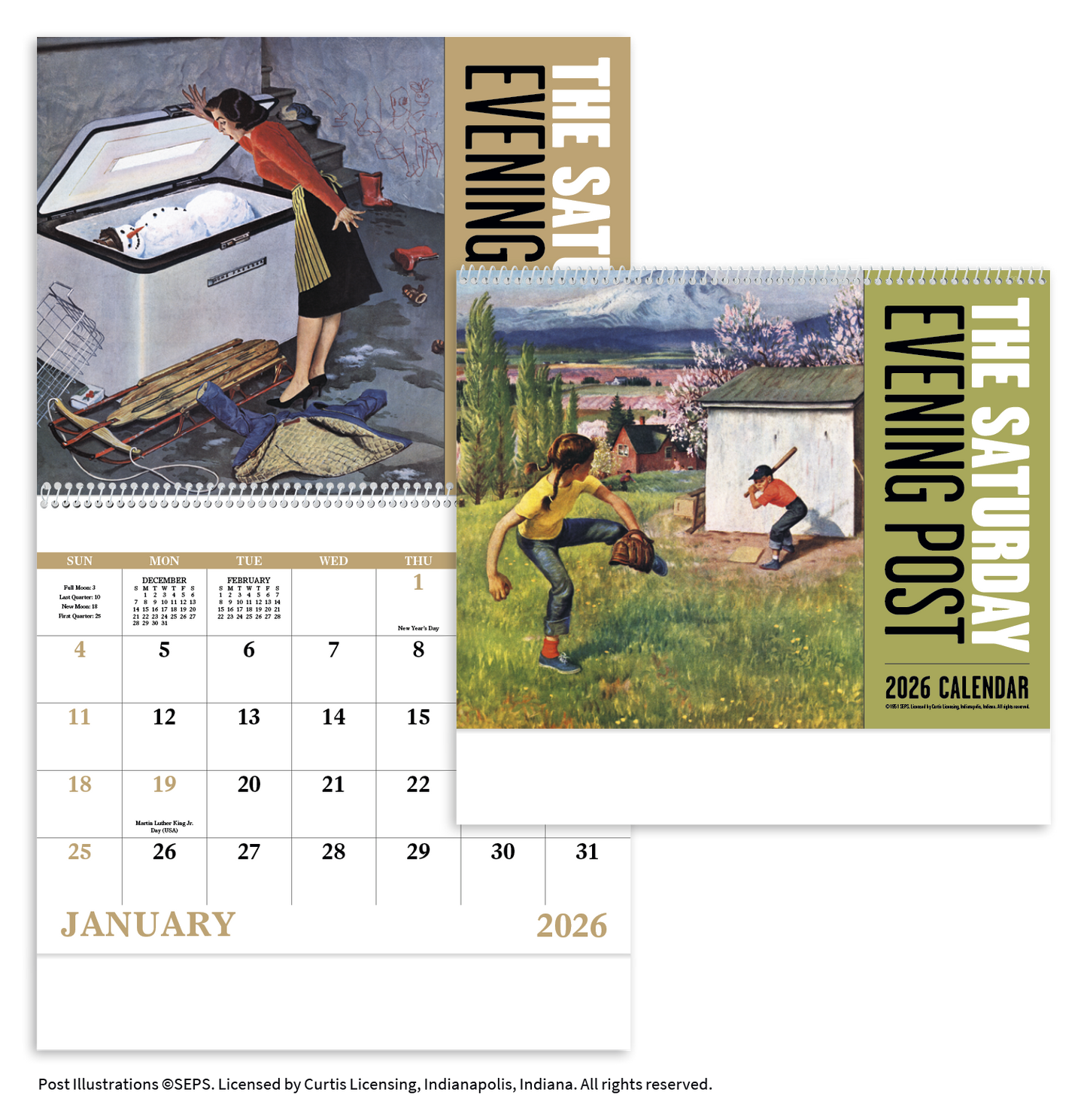 Good Value The Saturday Evening Post Spiral Calendar-7009