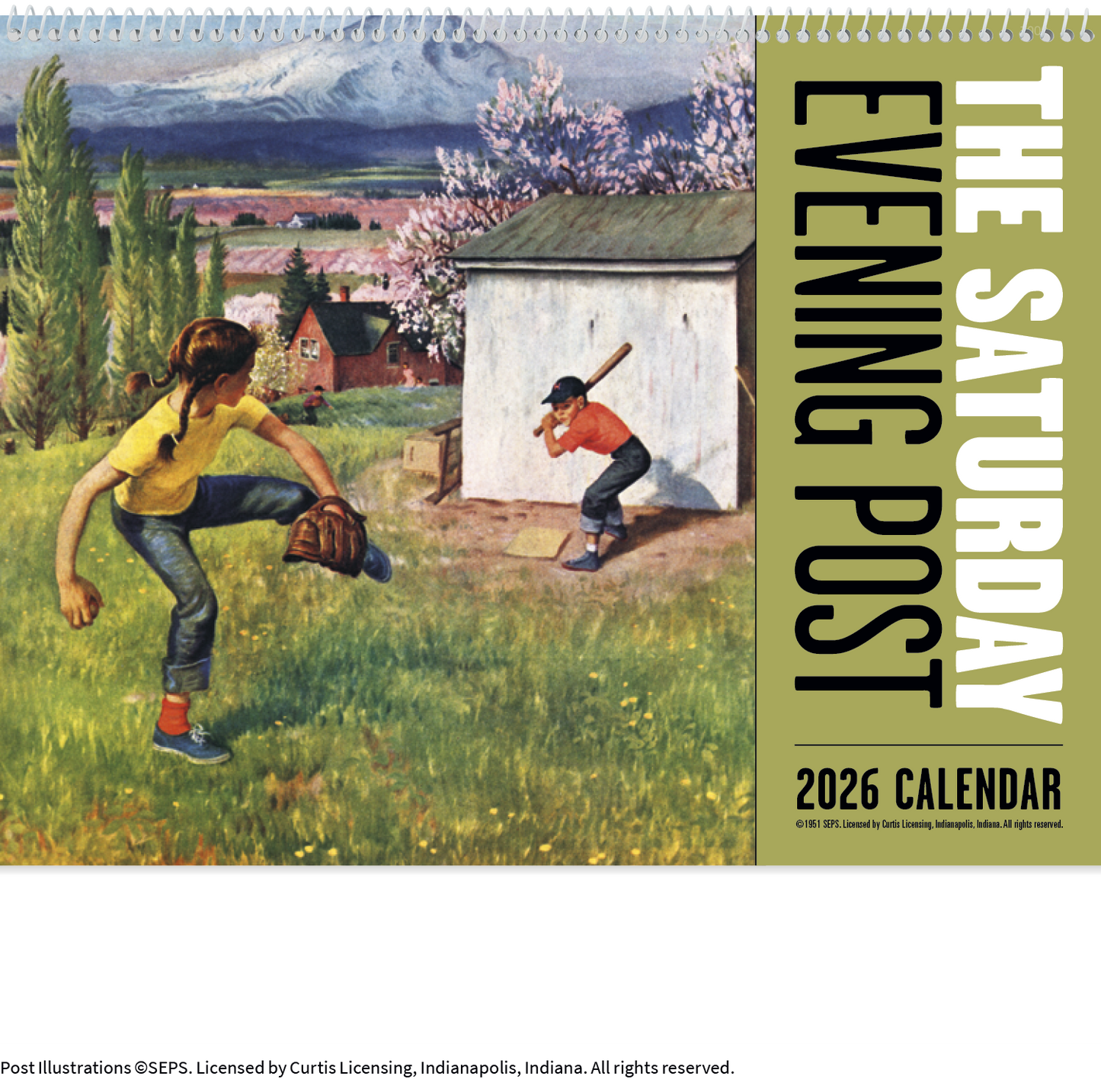 Good Value The Saturday Evening Post Spiral Calendar-7009
