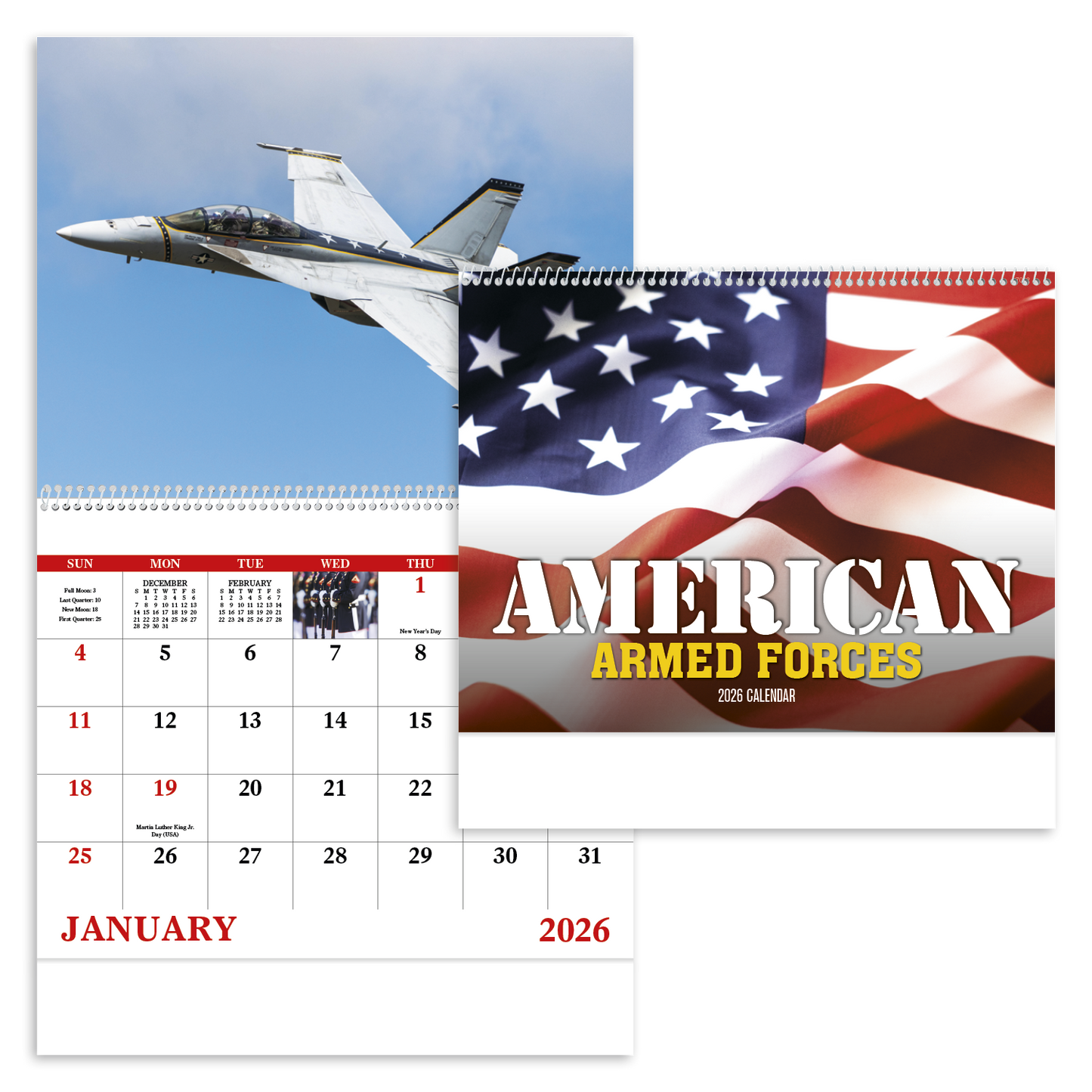 Good Value American Armed Forces Spiral Calendar-7012