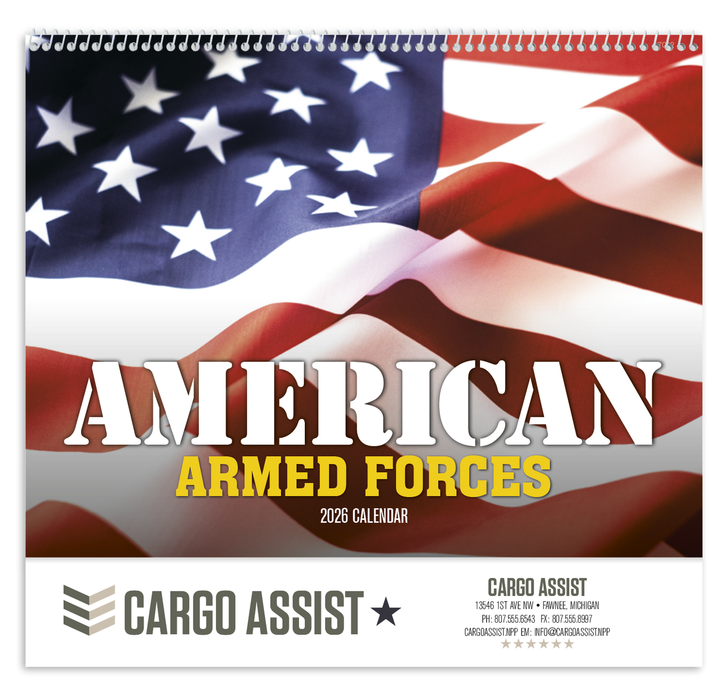 Good Value American Armed Forces Spiral Calendar-7012