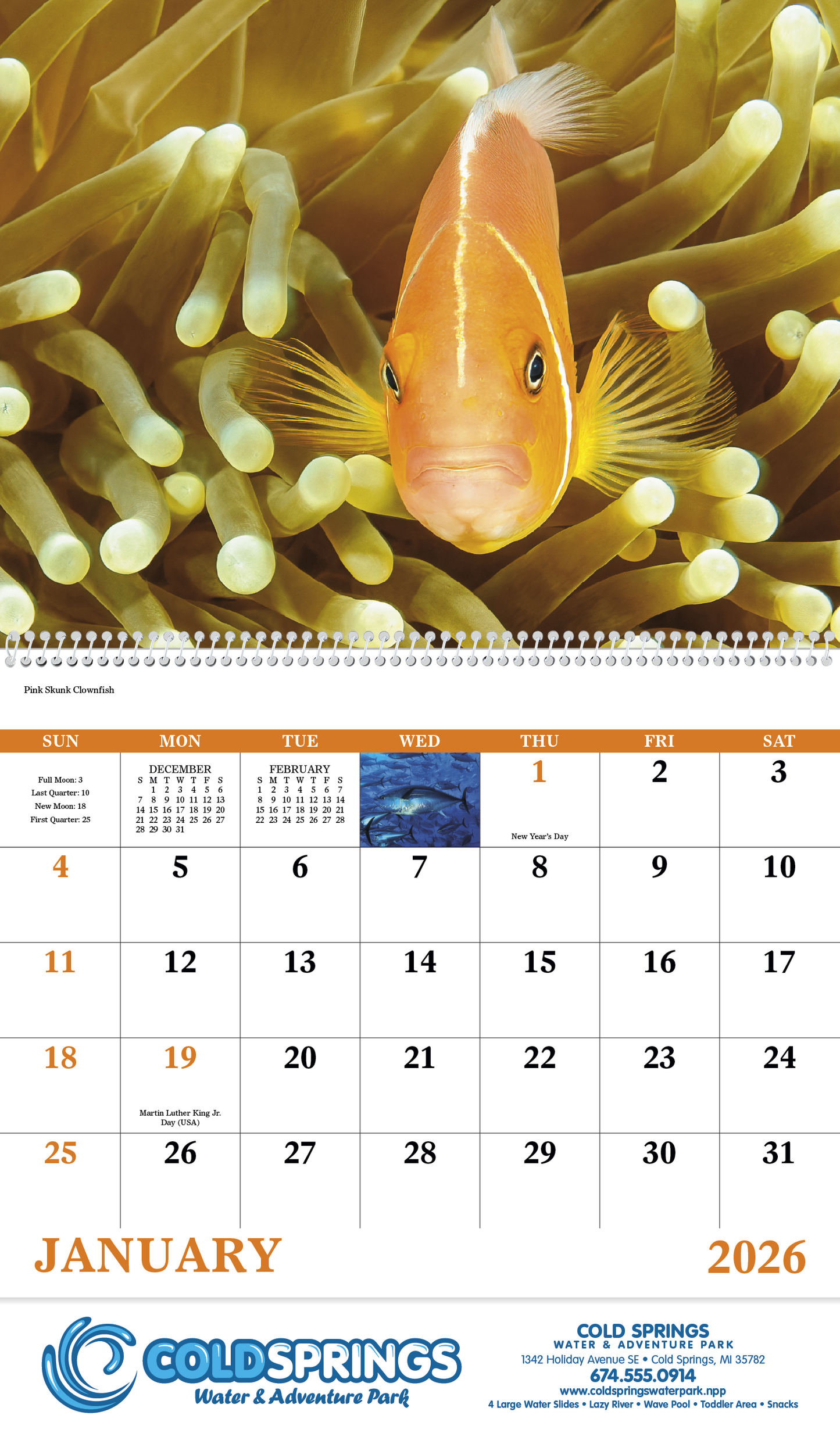Good Value Ocean Glory Spiral Calendar-7017