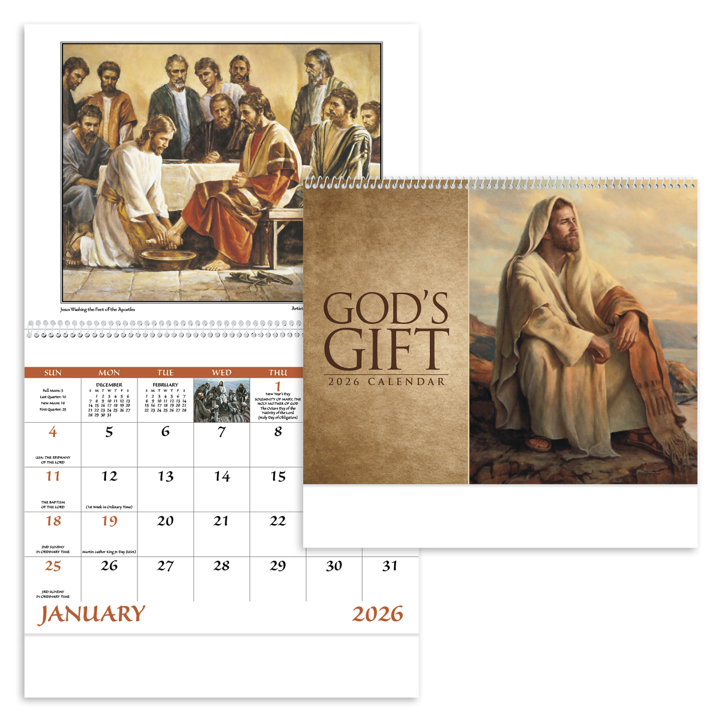 Good Value Gods Gift w Funeral PrePlanning Sheet Spiral Calendar-7019