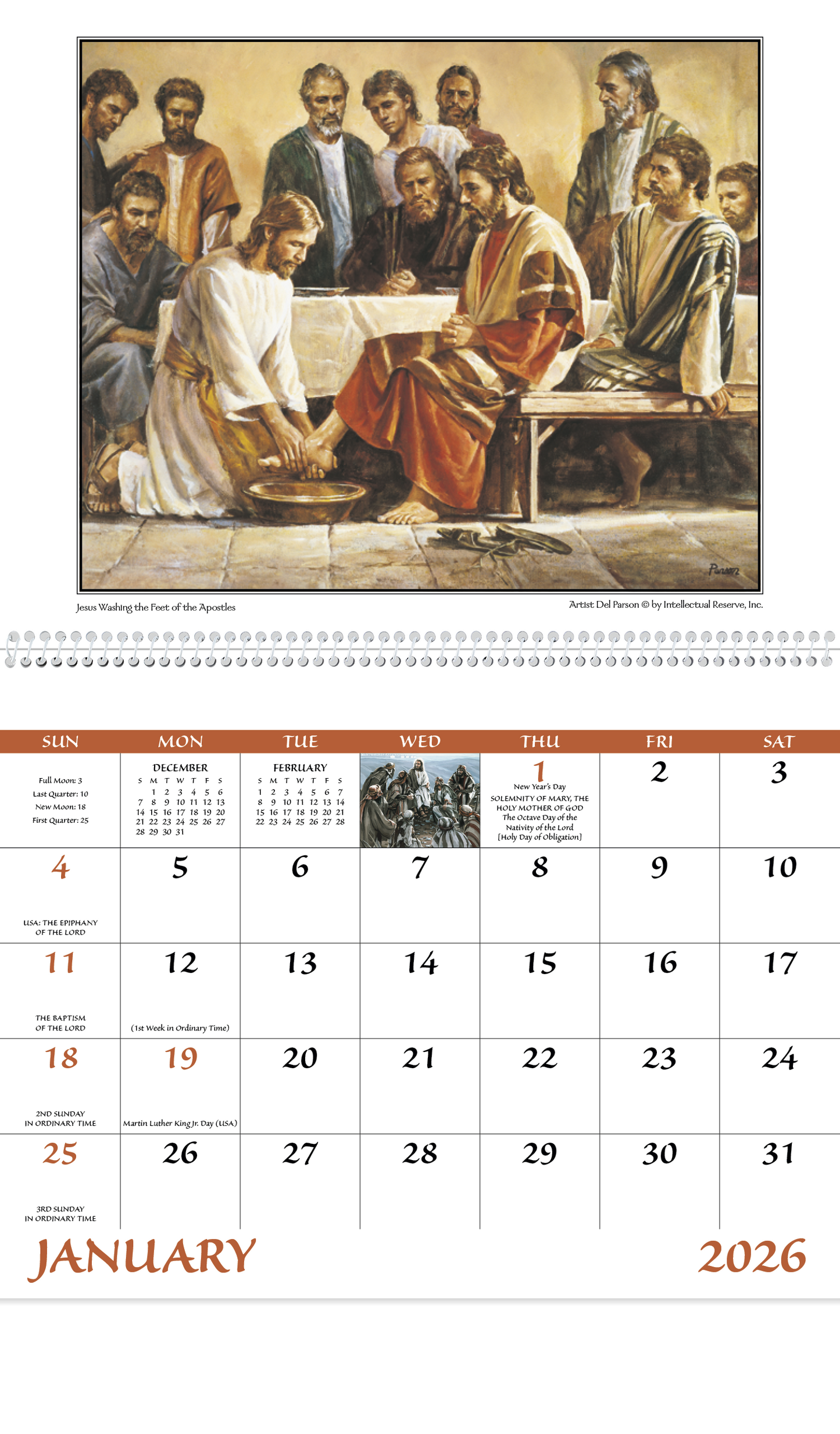 Good Value Gods Gift w Funeral PrePlanning Sheet Spiral Calendar-7019