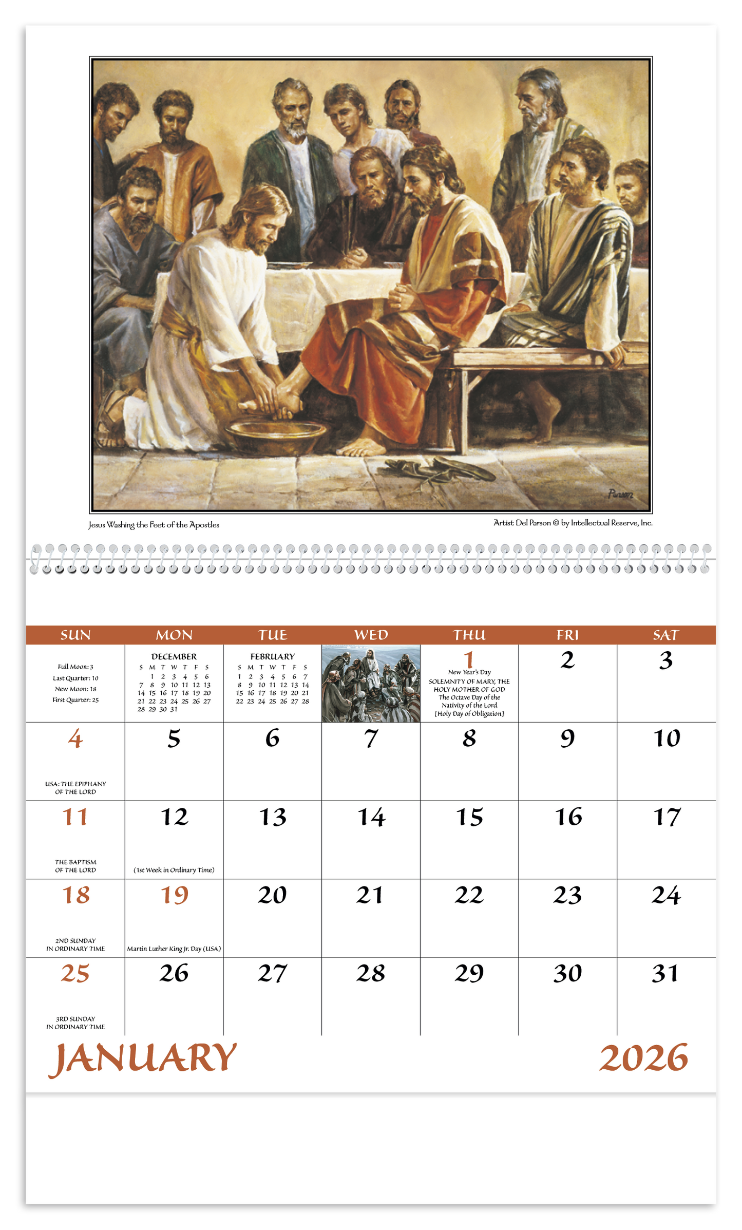 Good Value Gods Gift w Funeral PrePlanning Sheet Spiral Calendar-7019