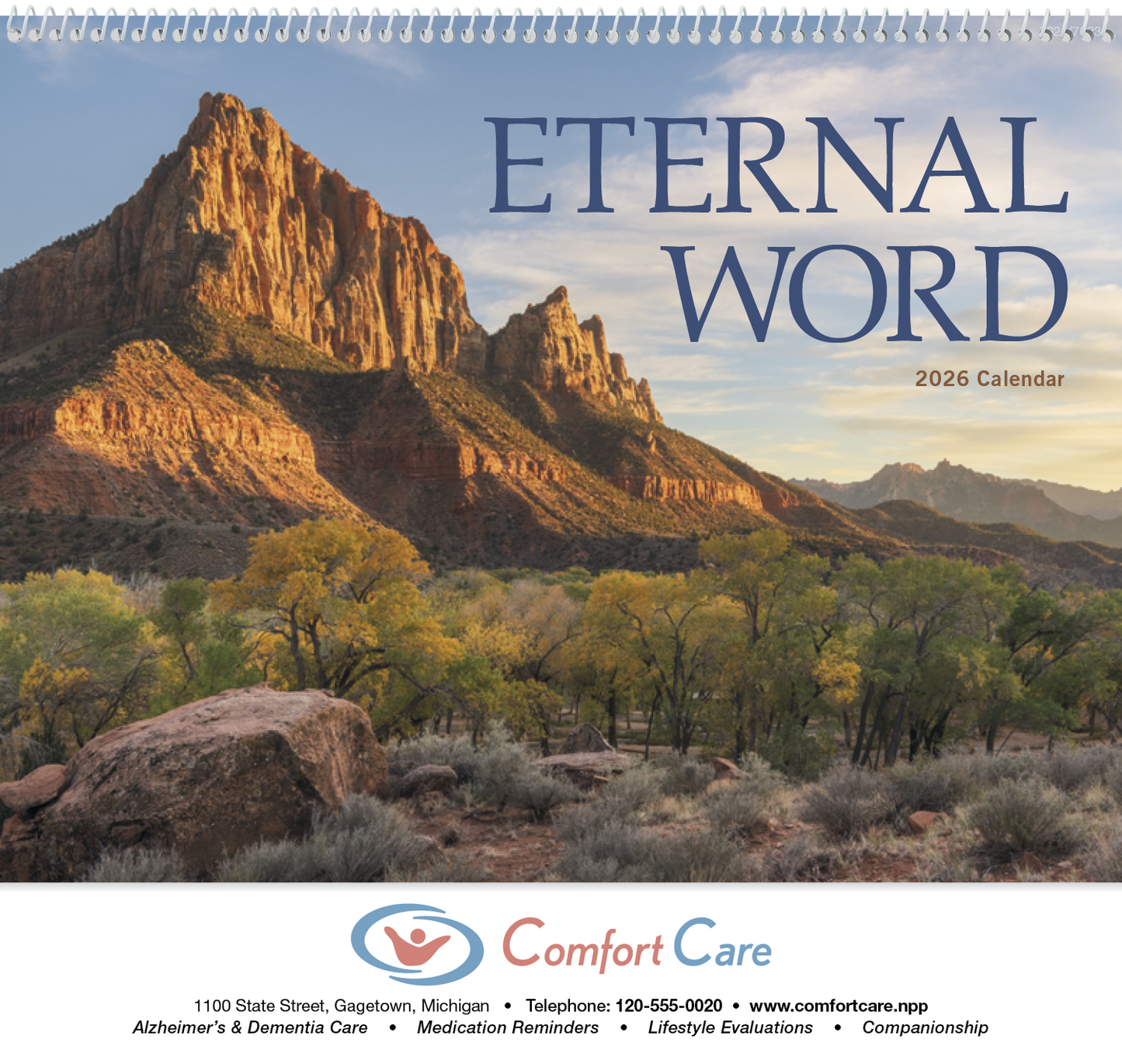 Good Value Eternal Word without Funeral Planner Spiral Calendar-7023