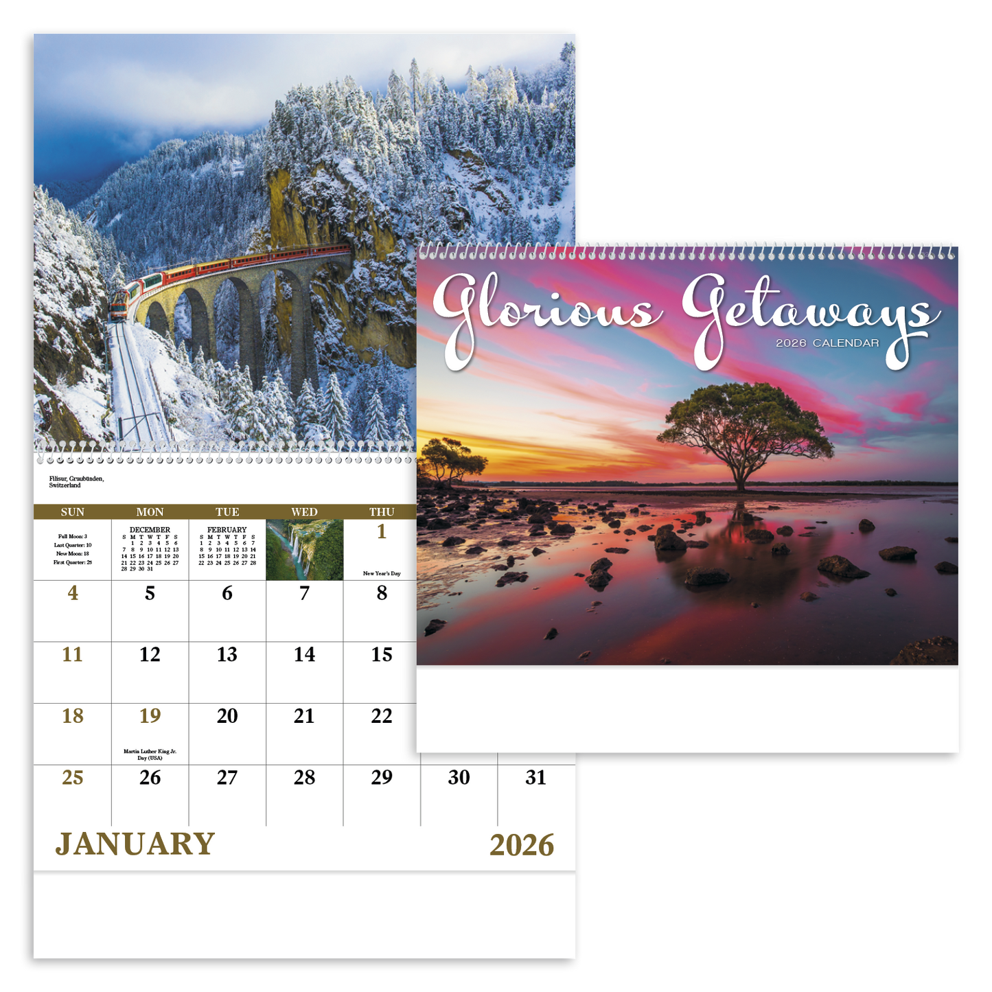 Good Value Glorious Getaways Spiral Calendar-7025