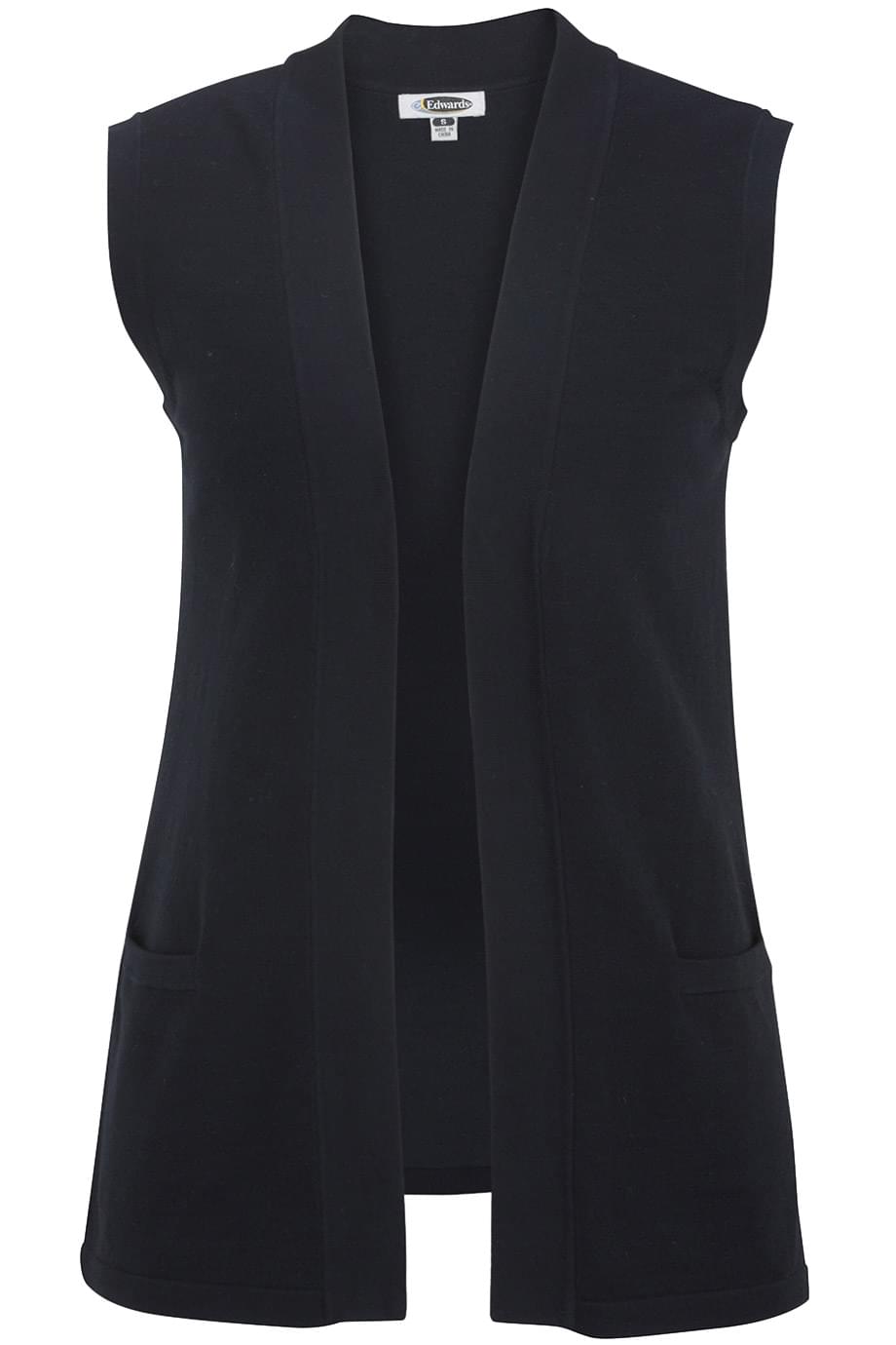 Ladies Open Cardigan Sweater Vest - 7026