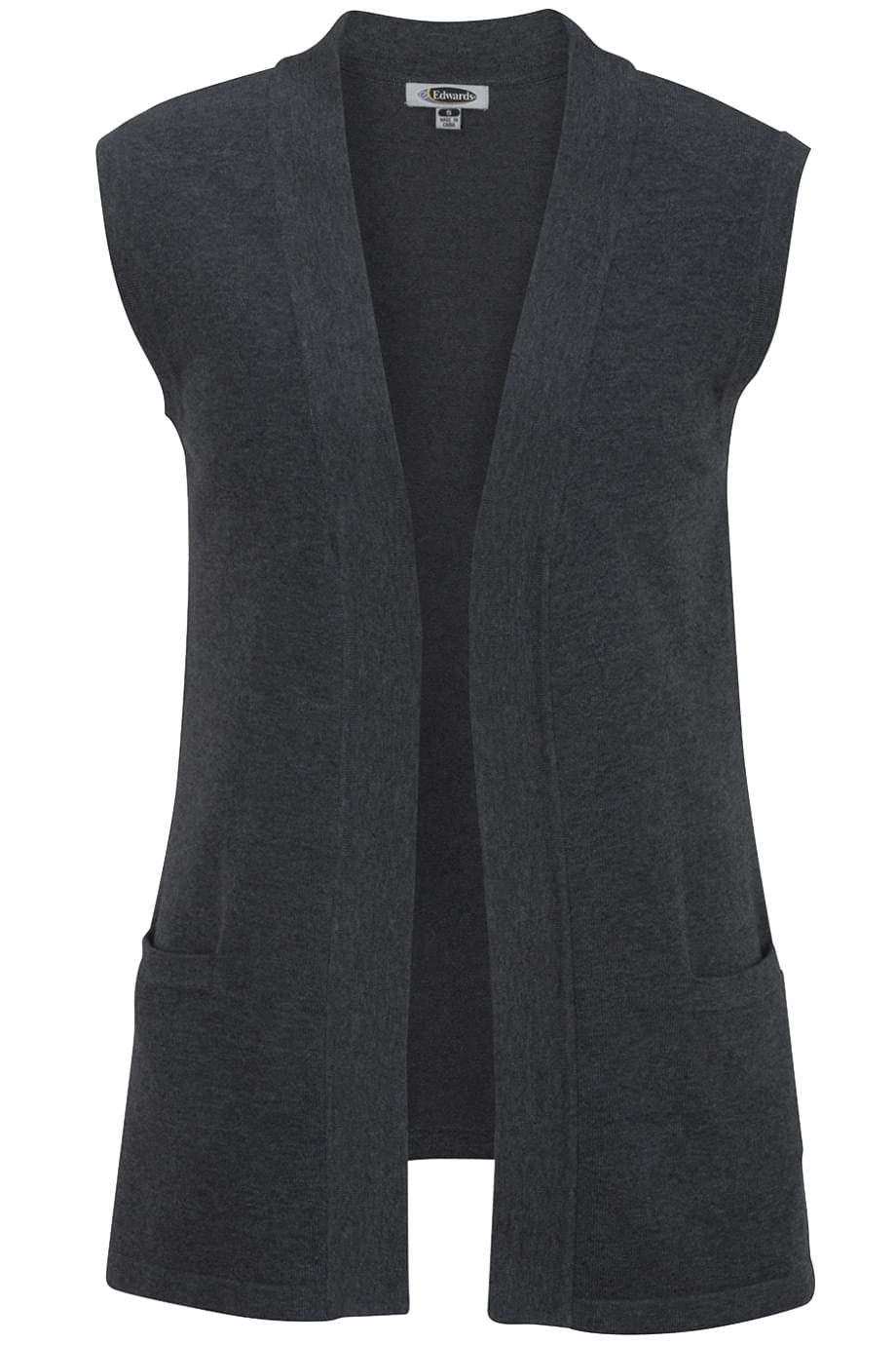 Ladies Open Cardigan Sweater Vest - 7026