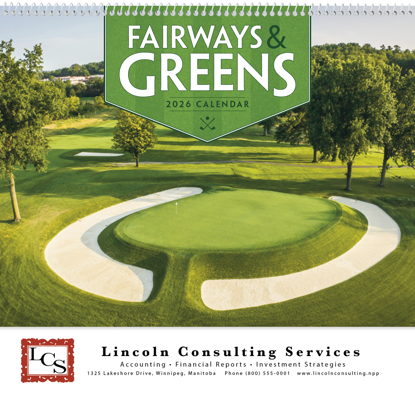 Good Value Fairways Greens Spiral Calendar-7029