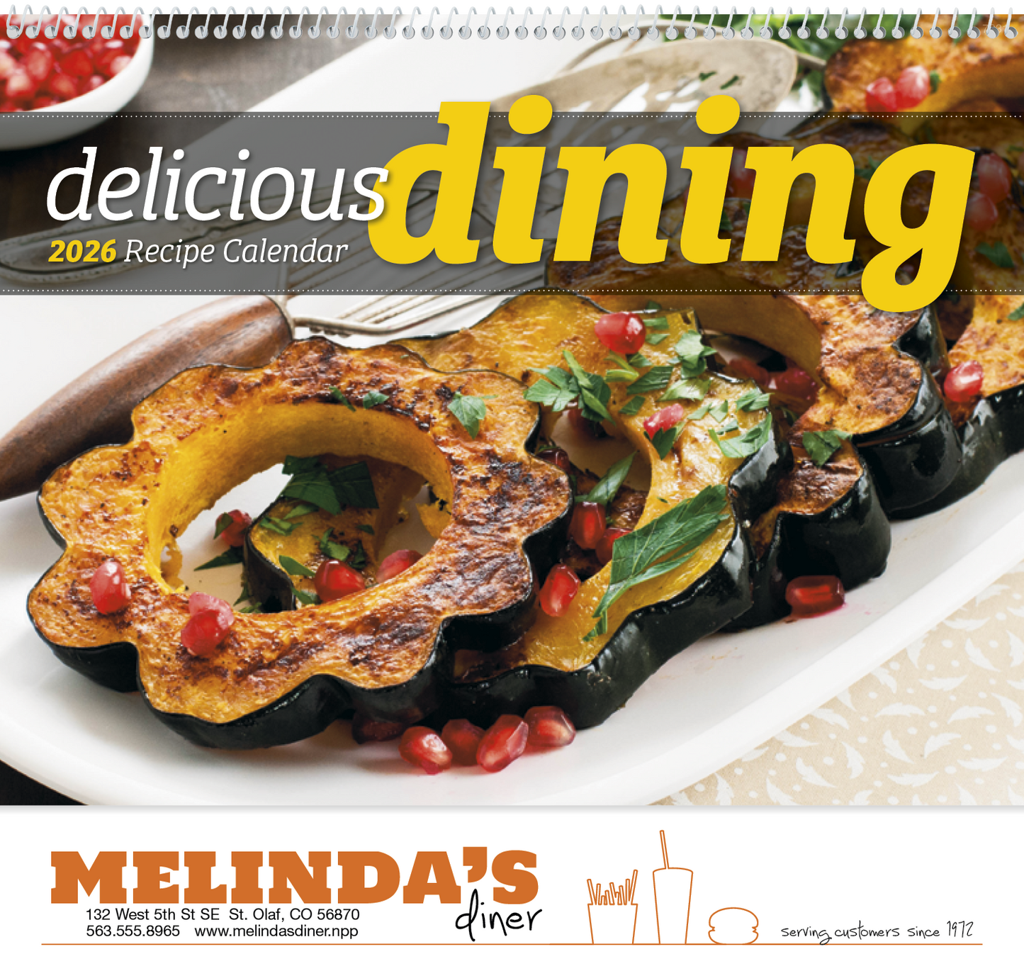 Good Value Delicious Dining Spiral Calendar-7031