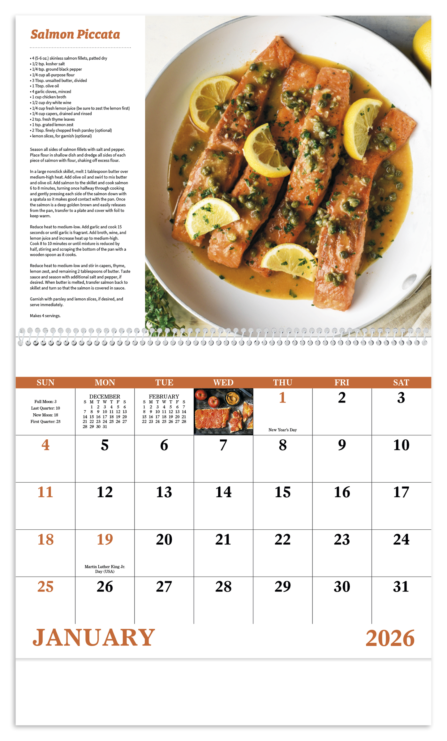 Good Value Delicious Dining Spiral Calendar-7031