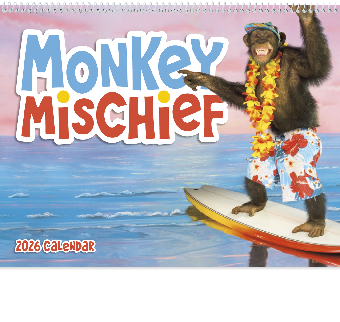 Good Value Monkey Mischief Spiral Calendar-7033