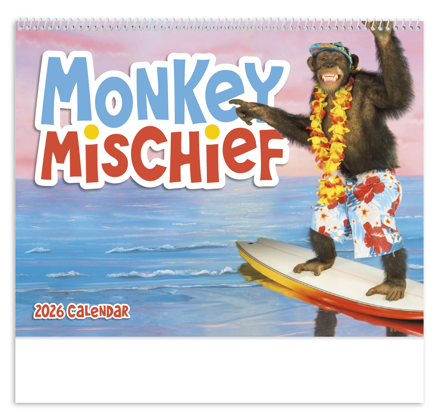 Good Value Monkey Mischief Spiral Calendar-7033