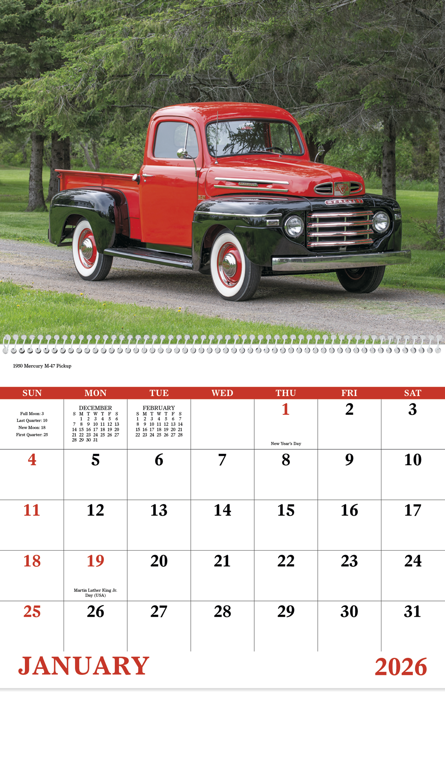 Good Value Treasured Trucks Spiral Calendar-7037
